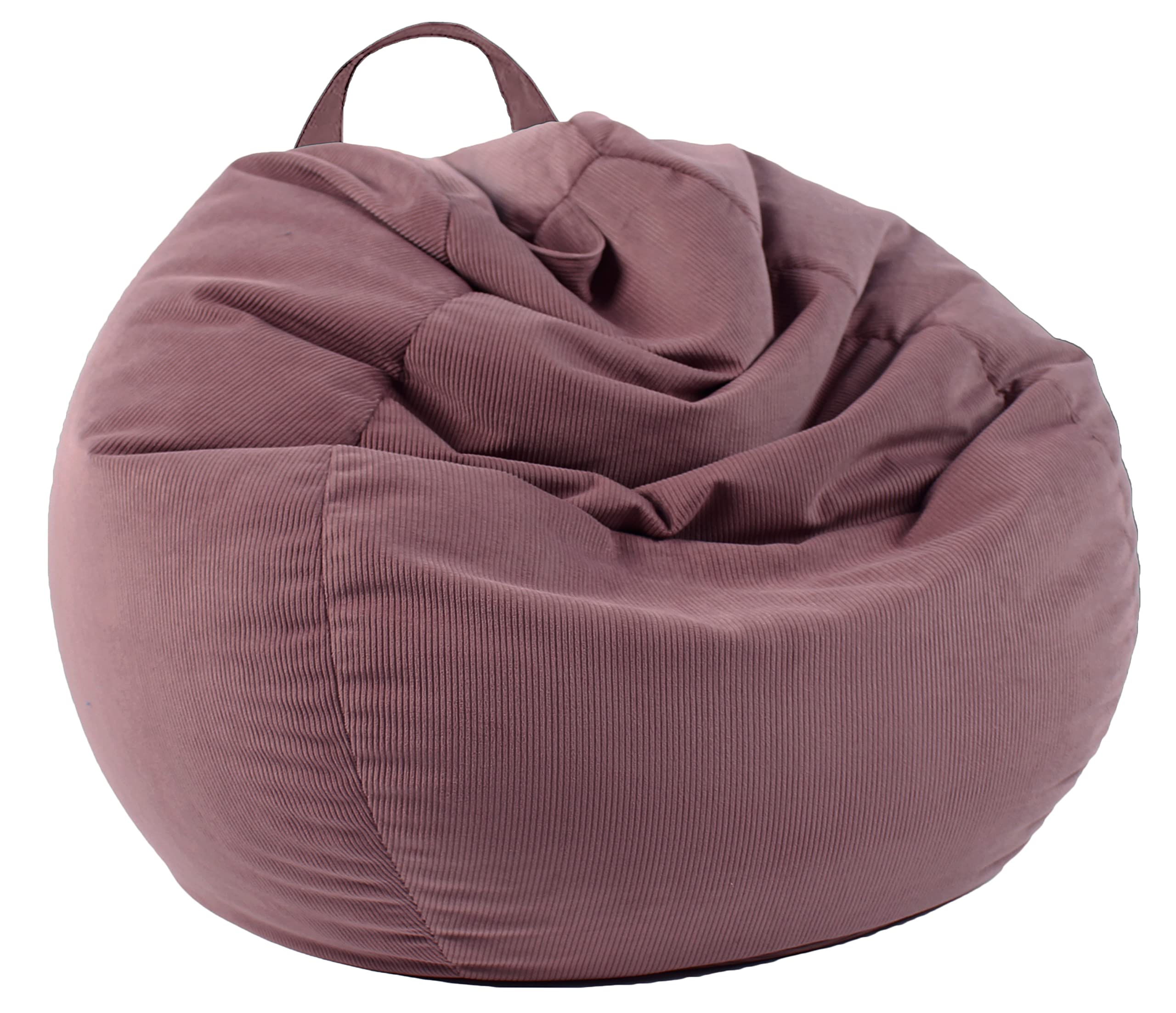 LPMOERA Stuffed Animal Storage Bean Bag Chair Cover (cover only) — Dusty Pink