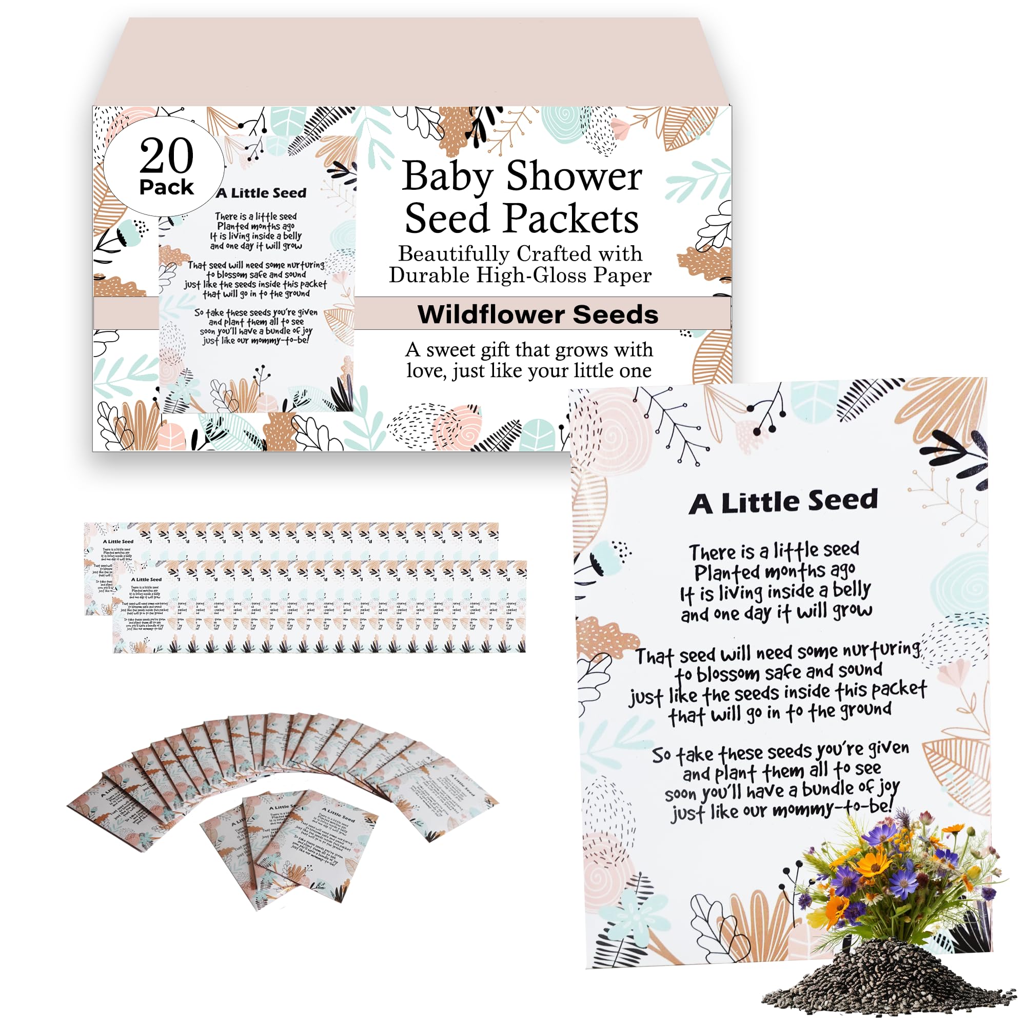 Woodland ‘Mommy to Bee’ Wildflower Packets