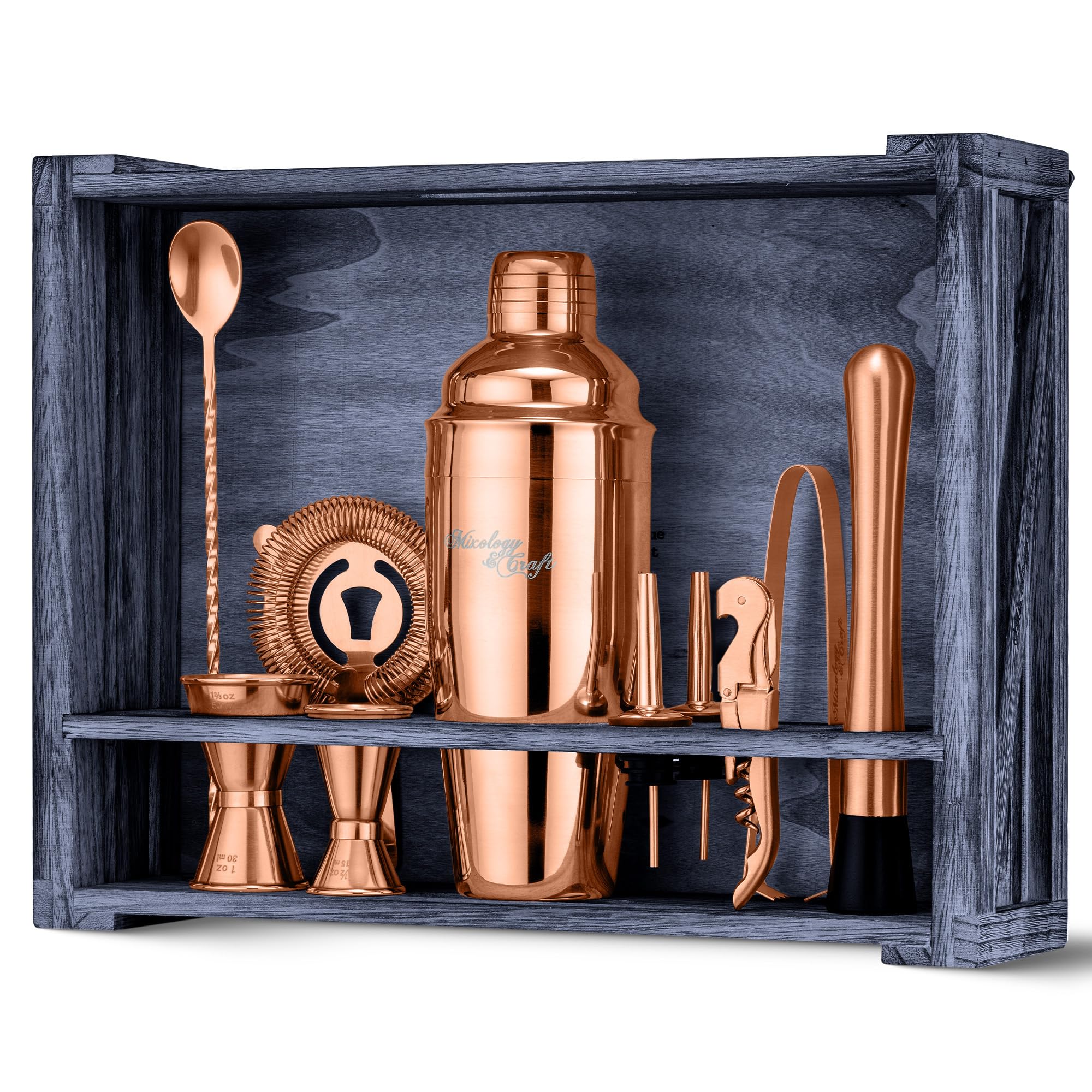 Mixology & Craft 11-Piece Cocktail Kit (Copper)