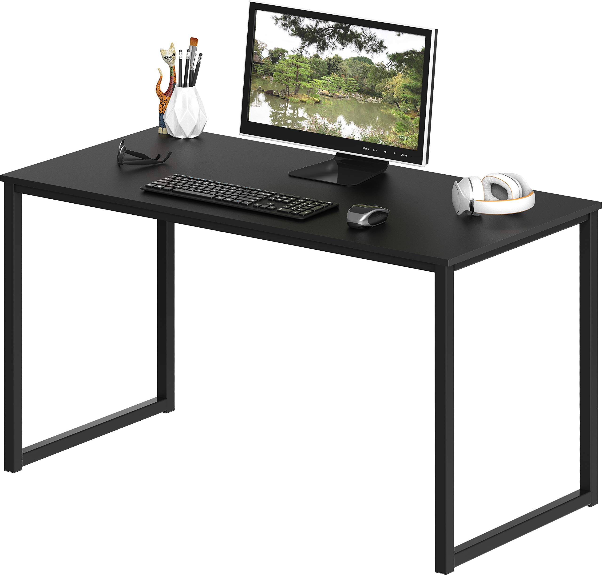 SHW Mission 40‑Inch Home Office Computer Desk, Black