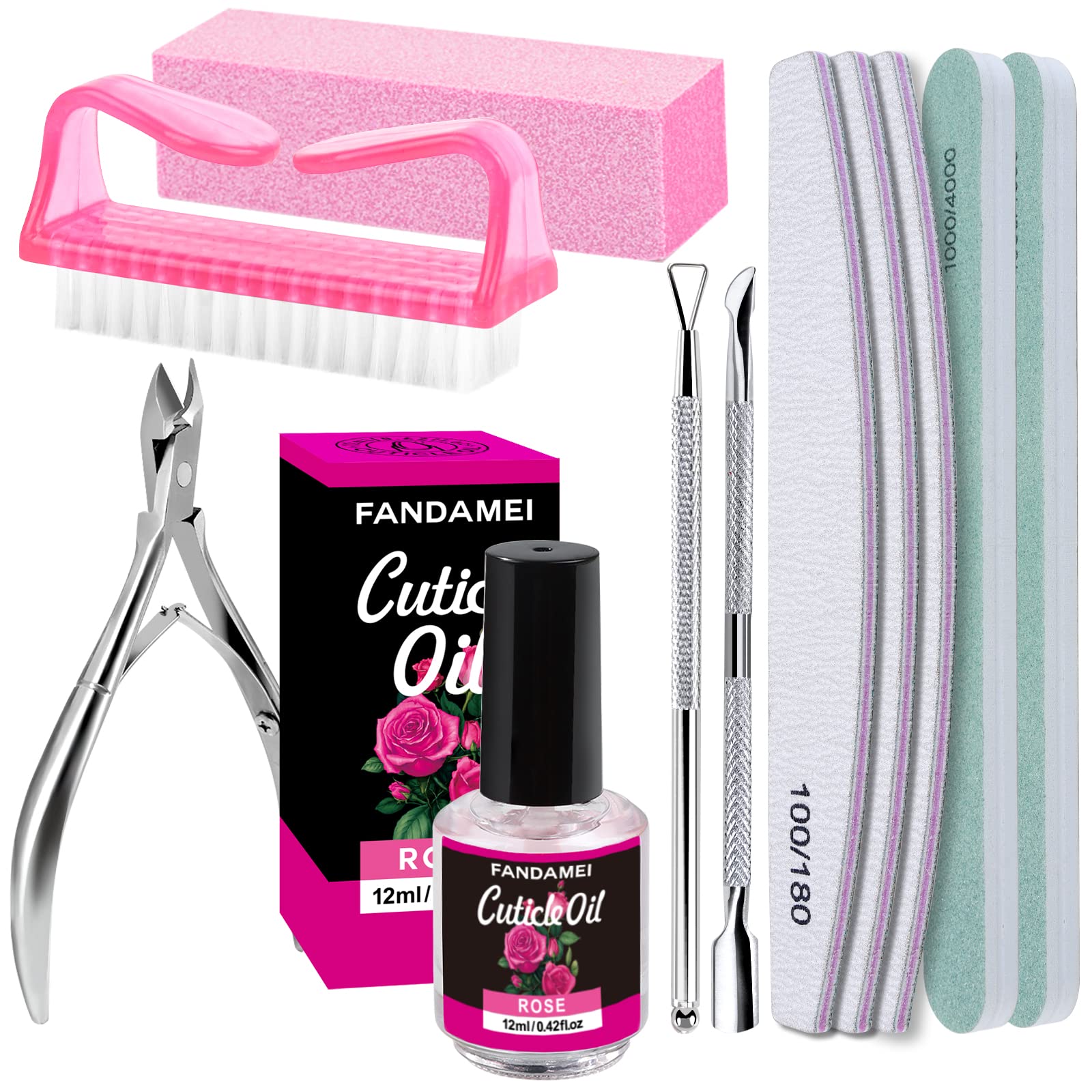 FANDAMEI Files & Buffer Kit with Cuticle Oil