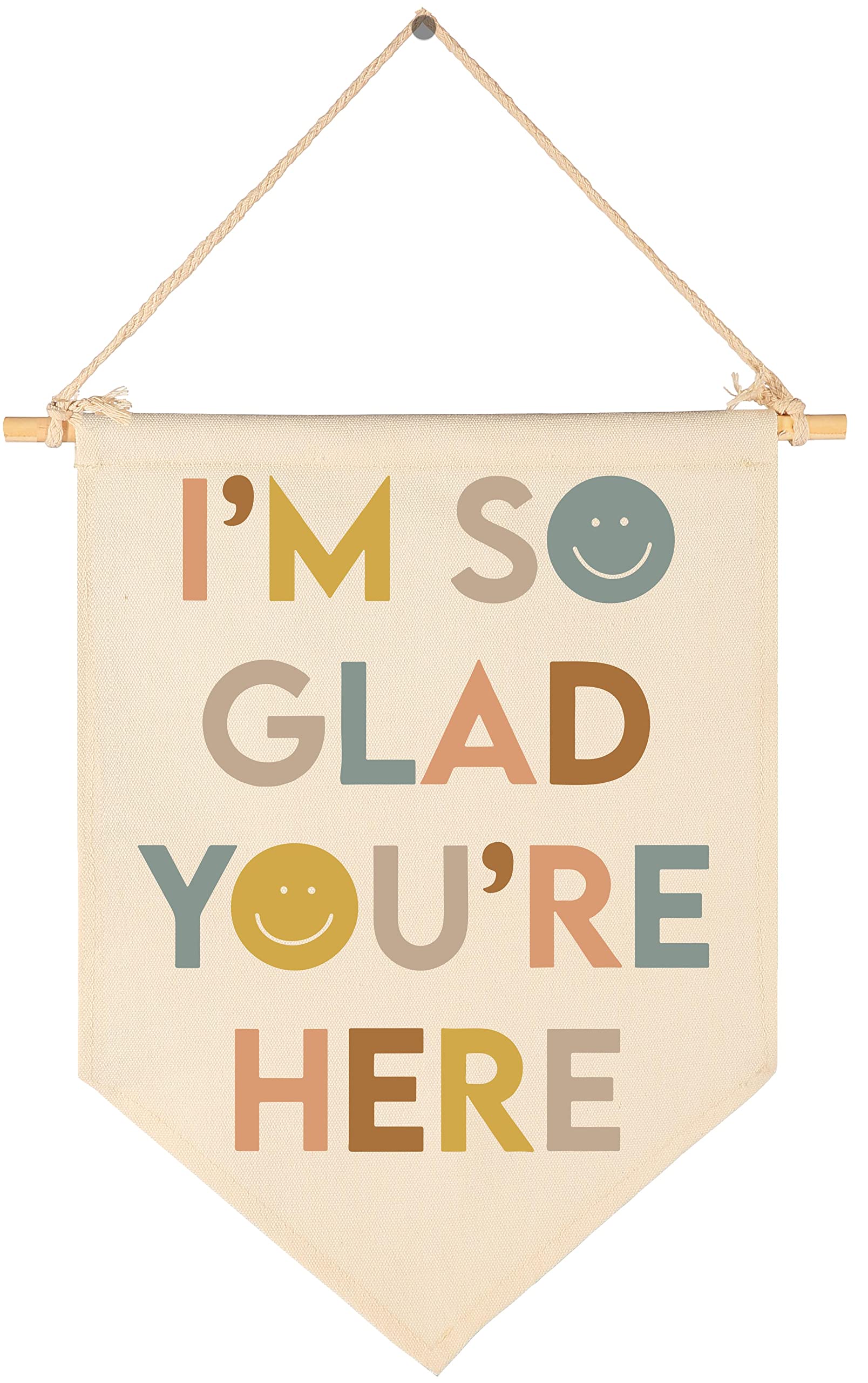 Canvas 'I'm So Glad You're Here' Banner