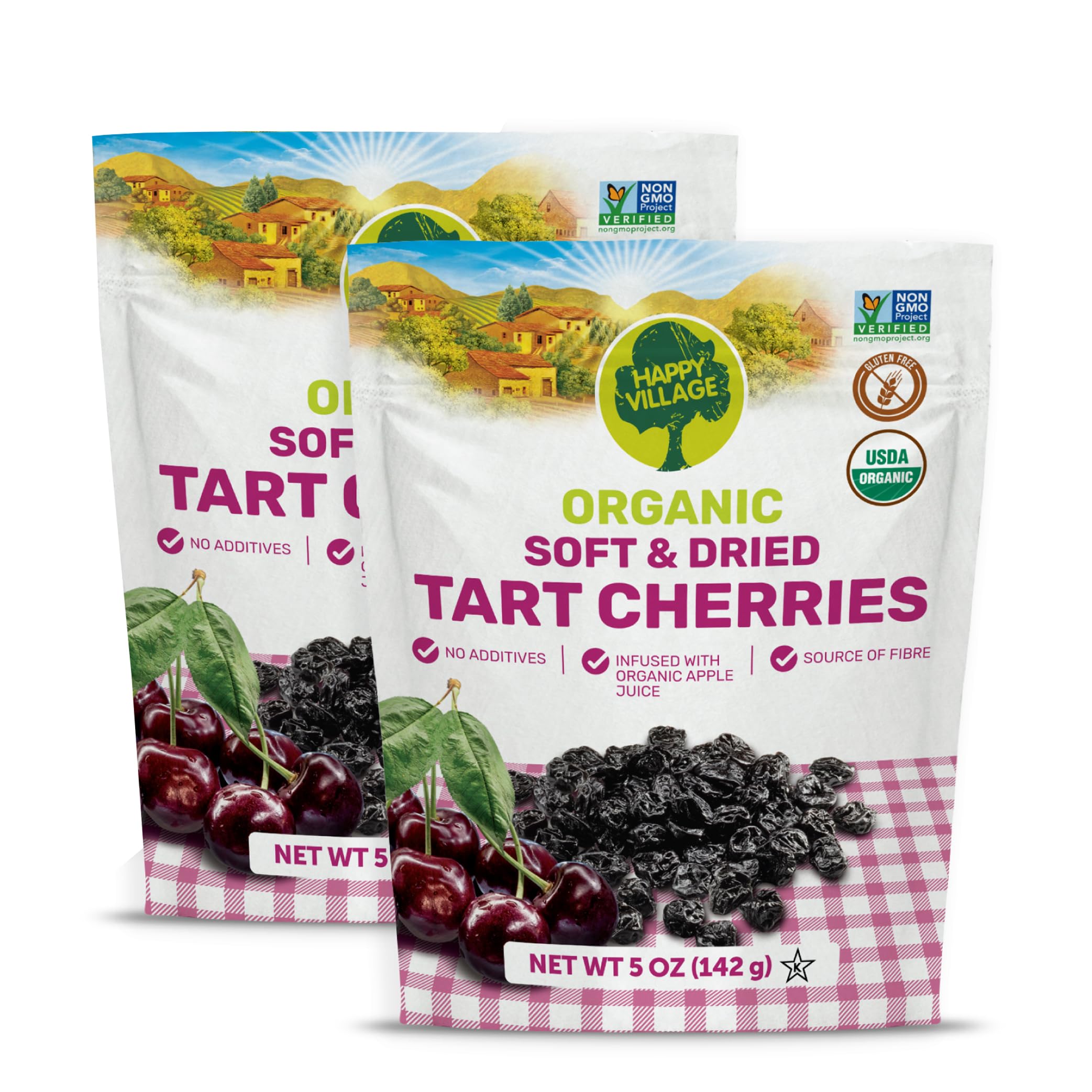 Happy Village Organic Dried Tart Cherries