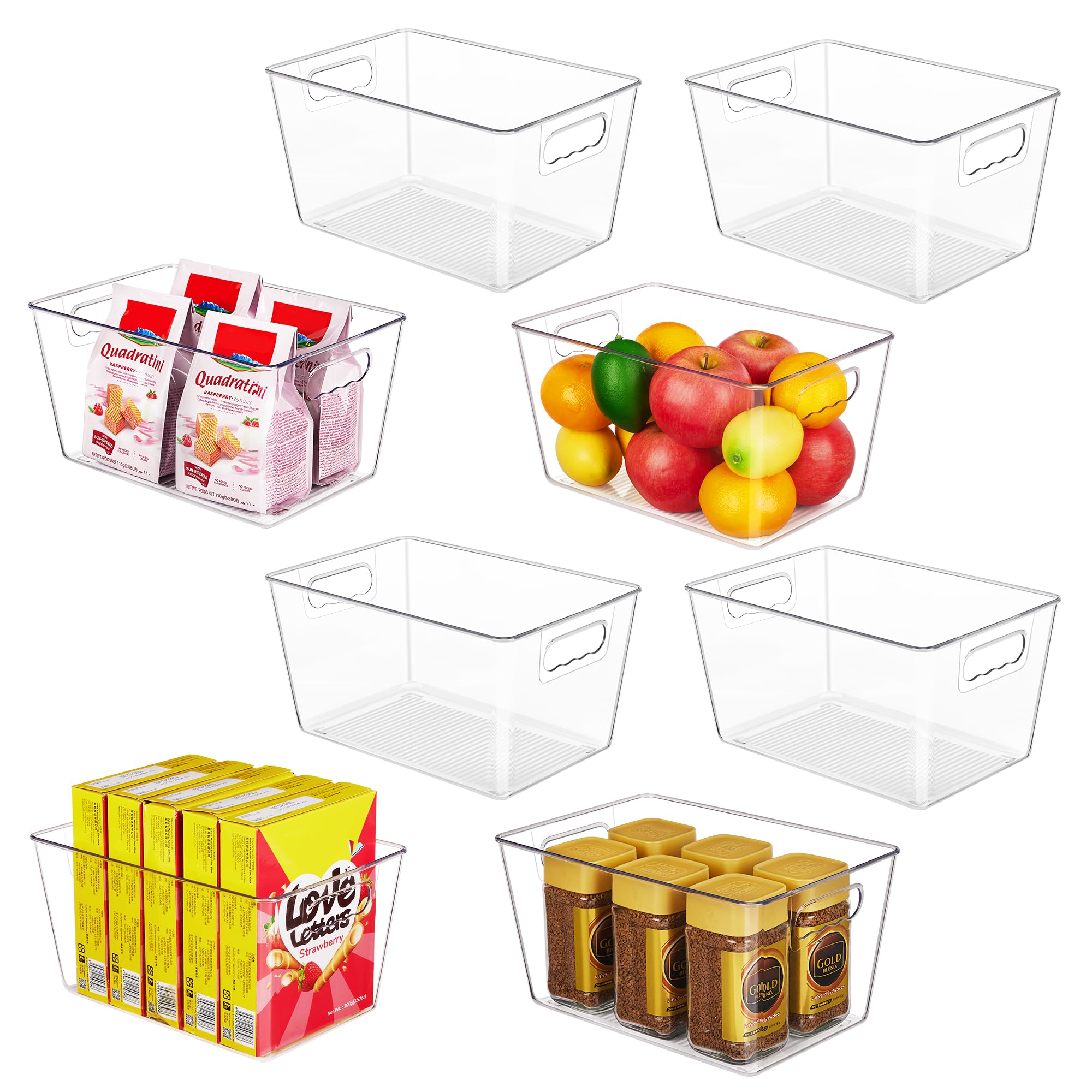 YIHONG Clear Pantry Organizer Bins