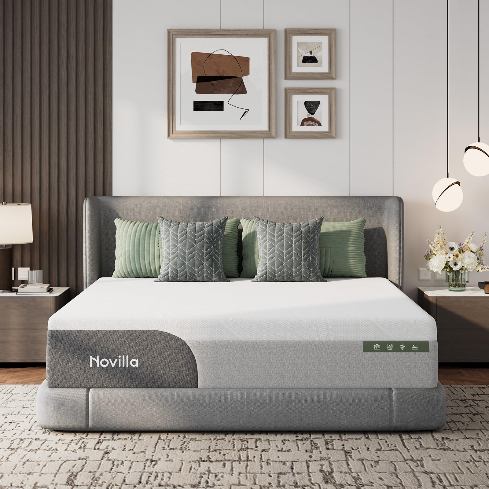 Novilla Bliss Cooling 12" Gel Memory Foam — King