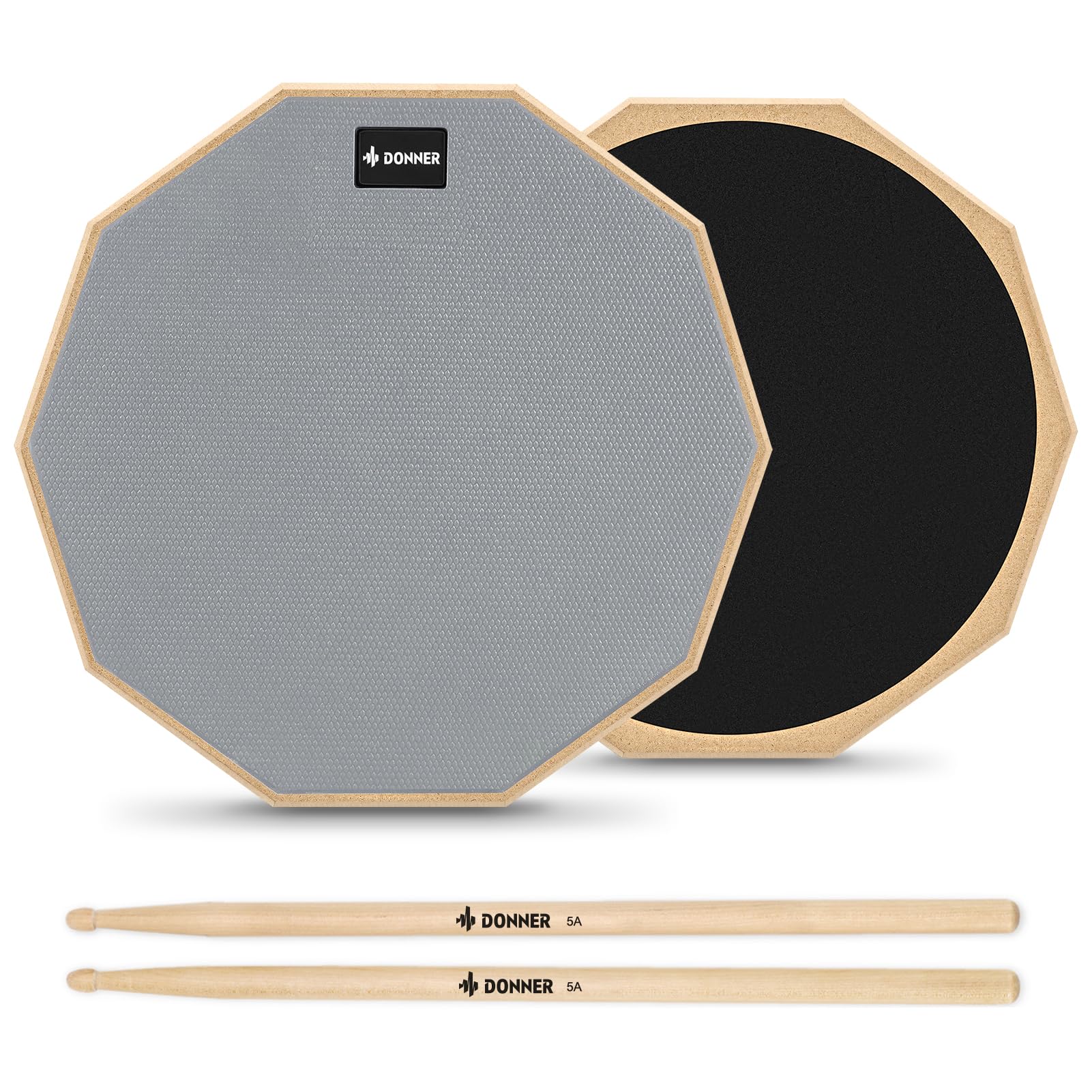 Donner 12" Two‑Sided Practice Pad