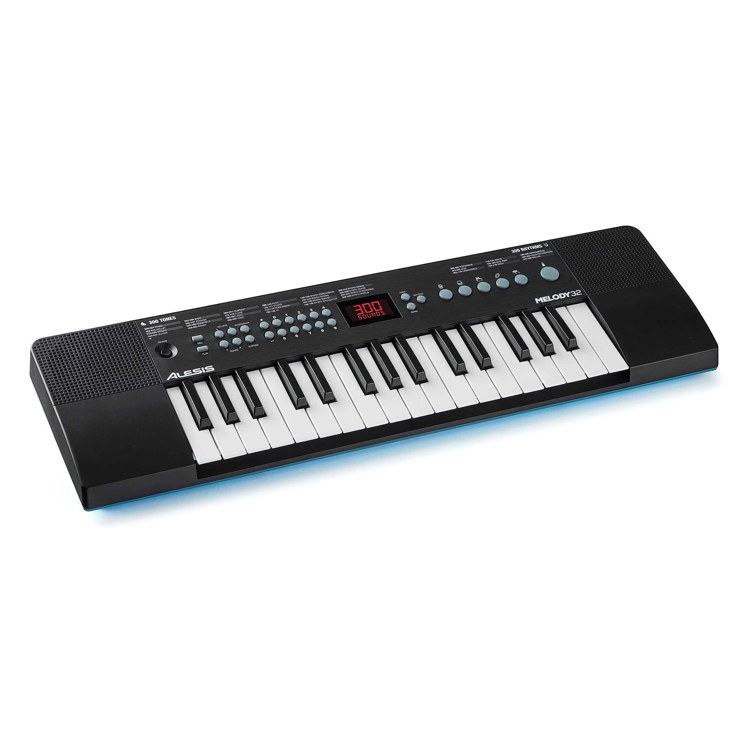 Alesis Melody 32 - Electric Keyboard Digital Piano with 32 Keys, Speakers, 300 Sounds, 300 Rhythms, 40 Songs, USB-MIDI Connectivity and Piano Lessons