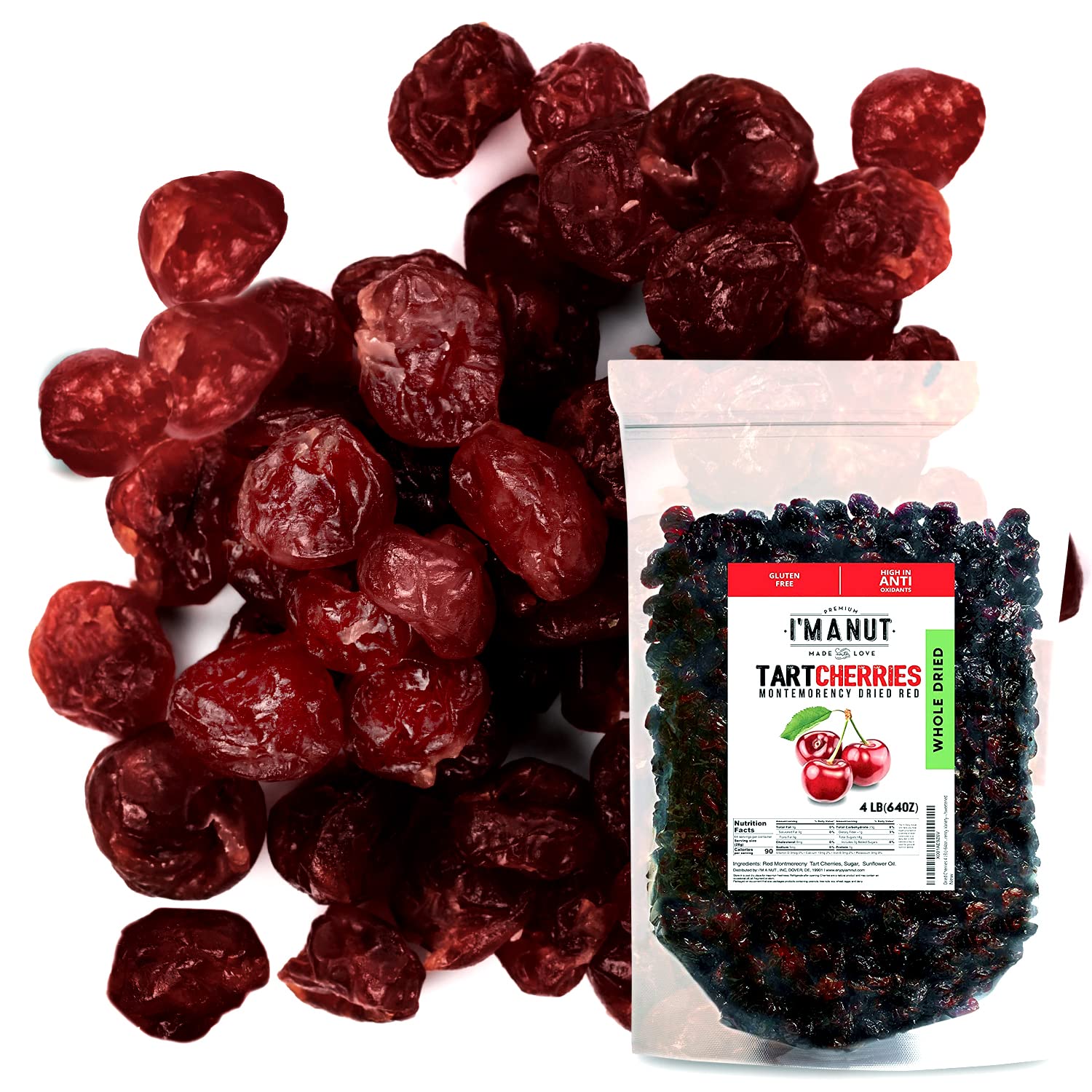 Bulk Resealable Montmorency Dried Cherries (4 lb)