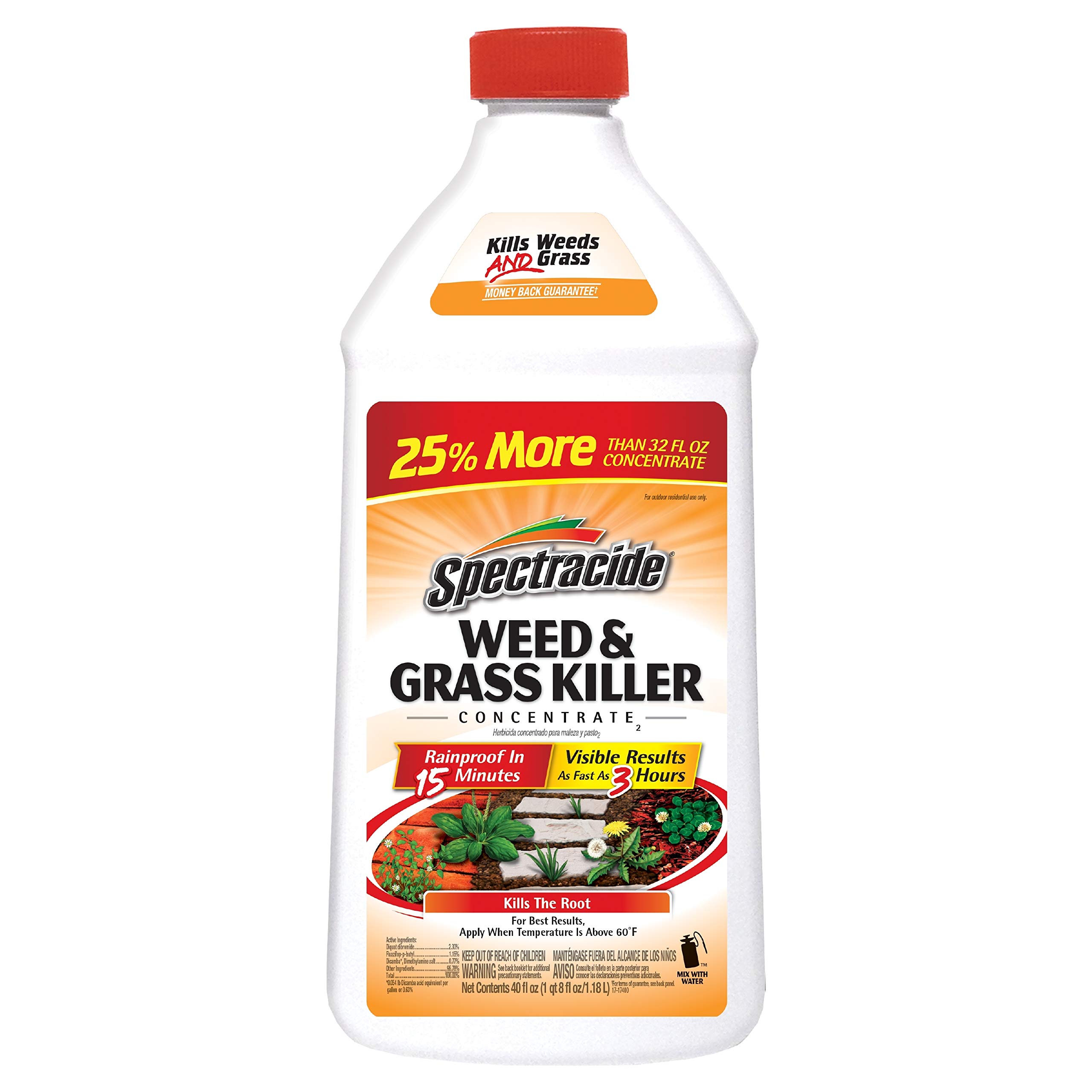 Spectracide Weed And Grass Killer Concentrate 40 Ounces, Use On Patios, Walkways And Driveways 1 Pack 40 Ounce