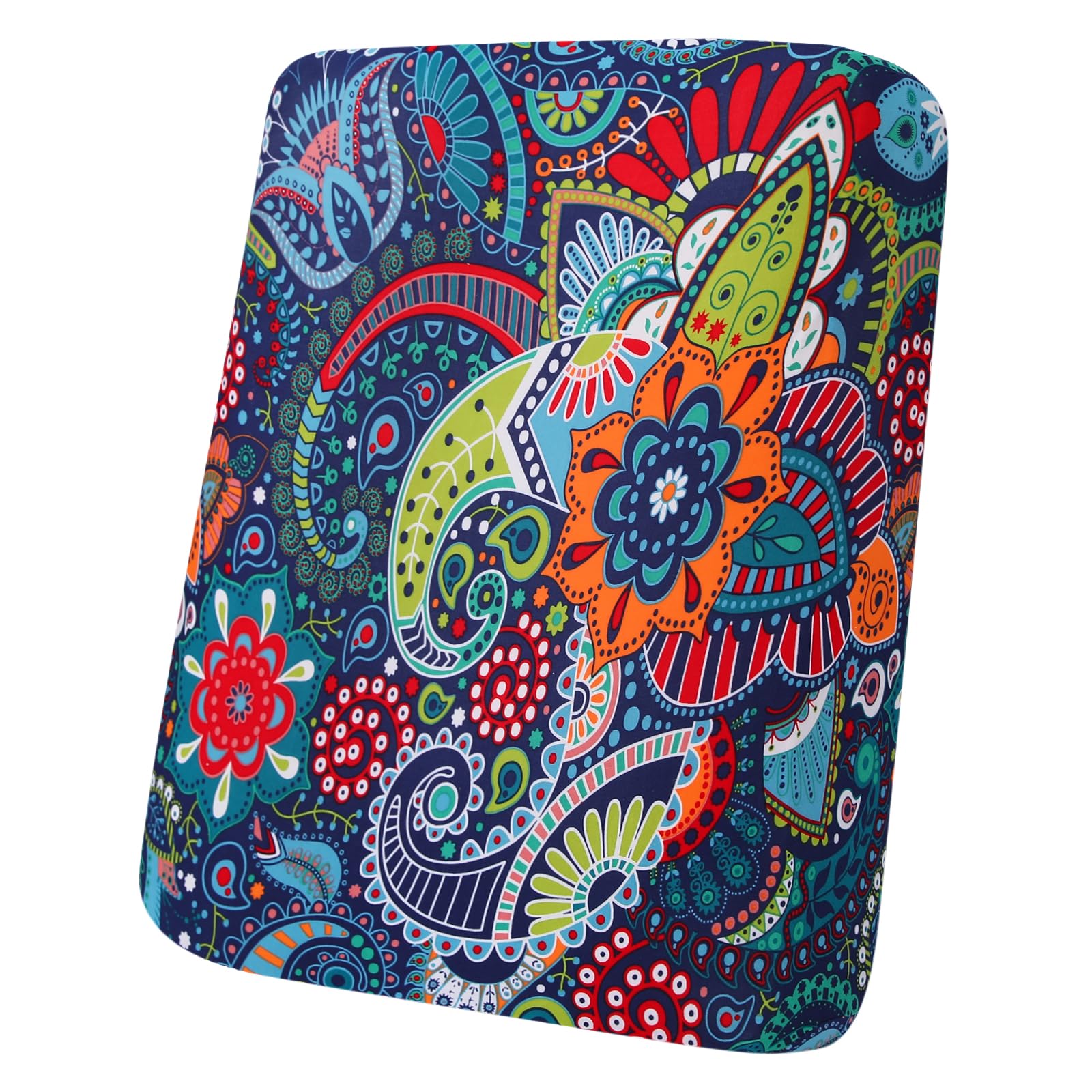 hyha Printed Couch Cushion Covers, Floral Sofa Covers Washable for Cushion Couch, Stretch Pattern Outdoor Cushion Covers for Patio Furniture with Elastic Bottom(Small, Paisley) Blue Seat Cover Small