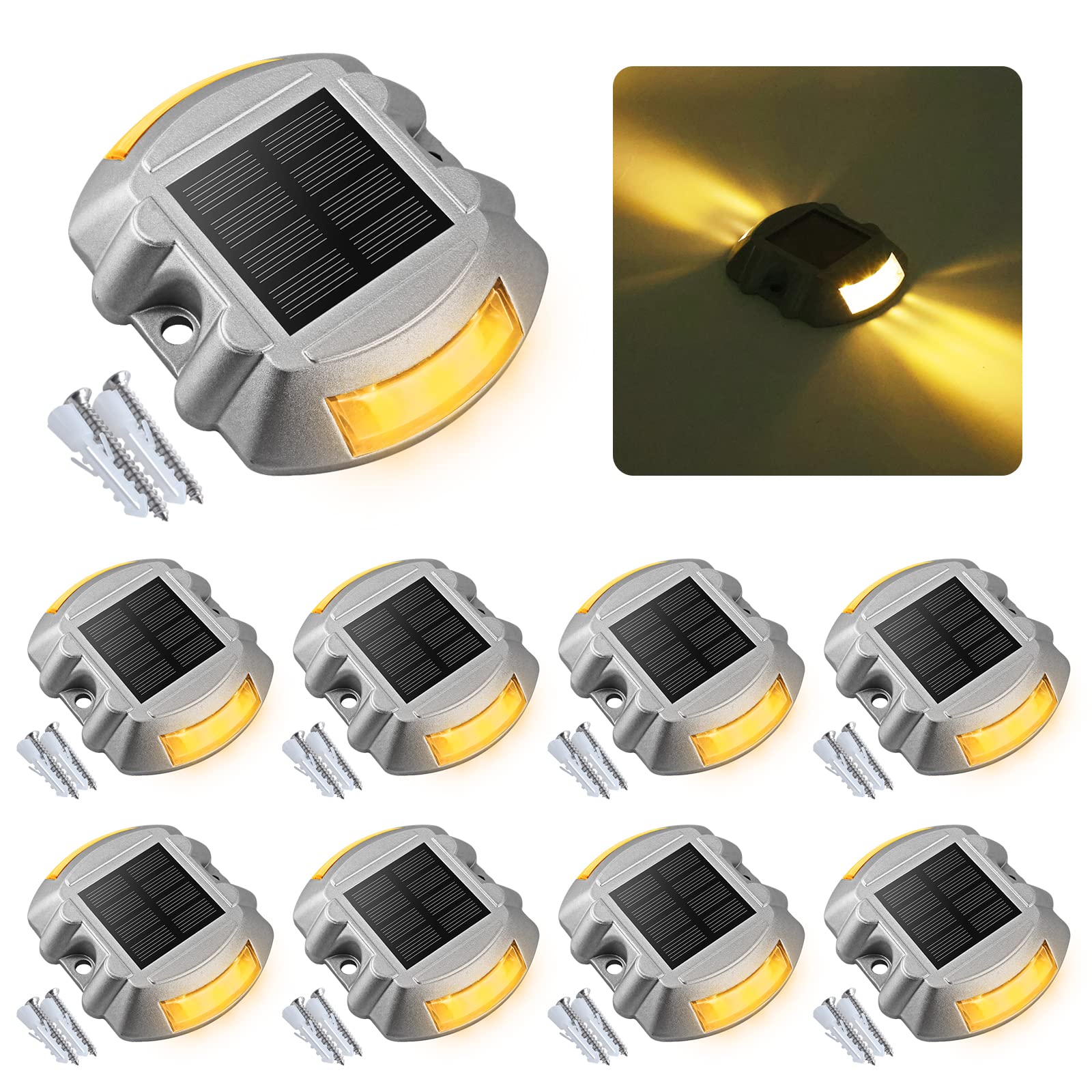 VOLISUN Solar Deck Lights (8-Pack)