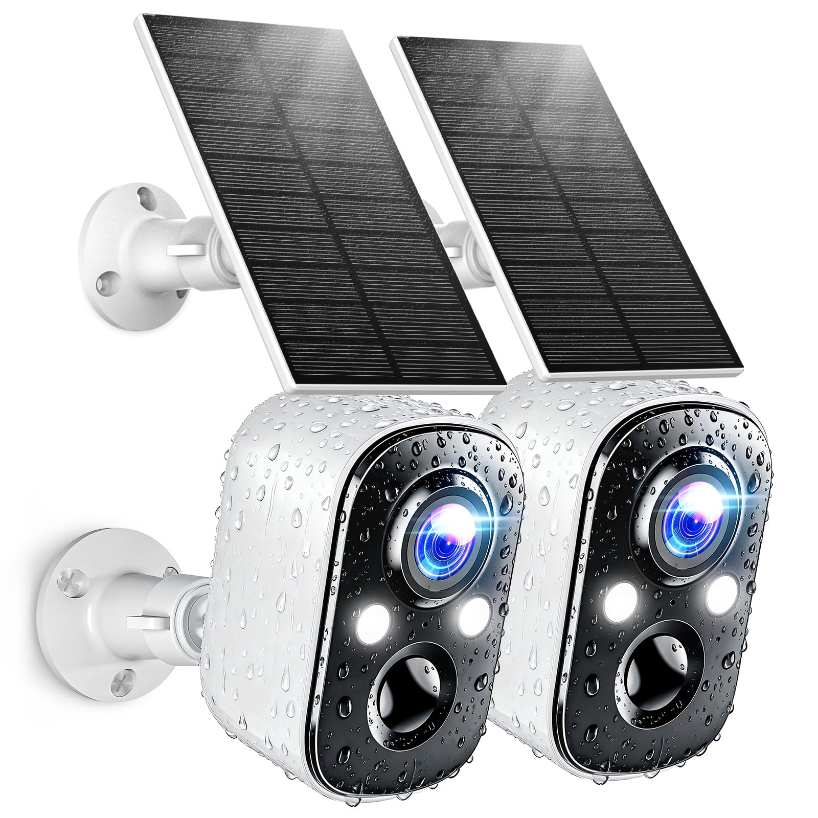Techage 2K Solar Security Camera (2-Pack)
