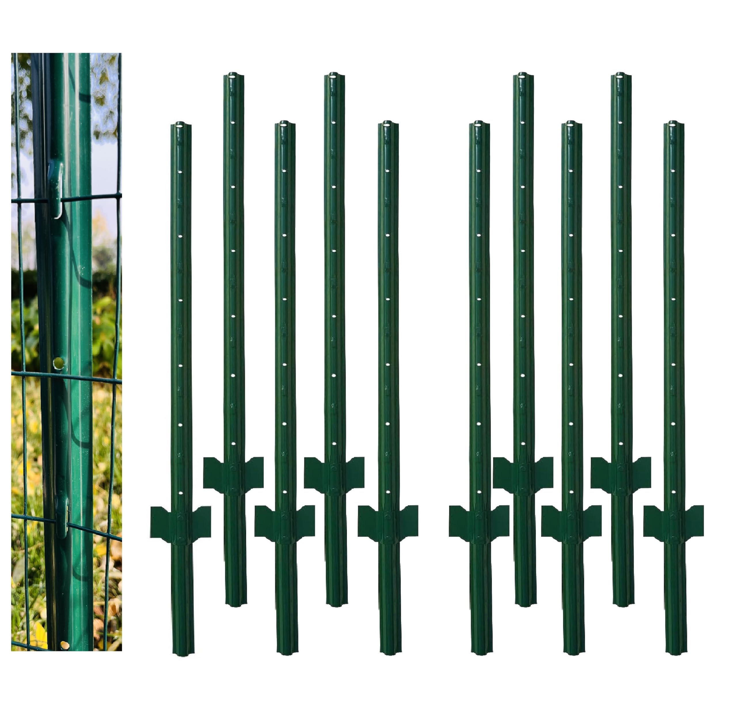 4ft Green U-Channel Garden Posts