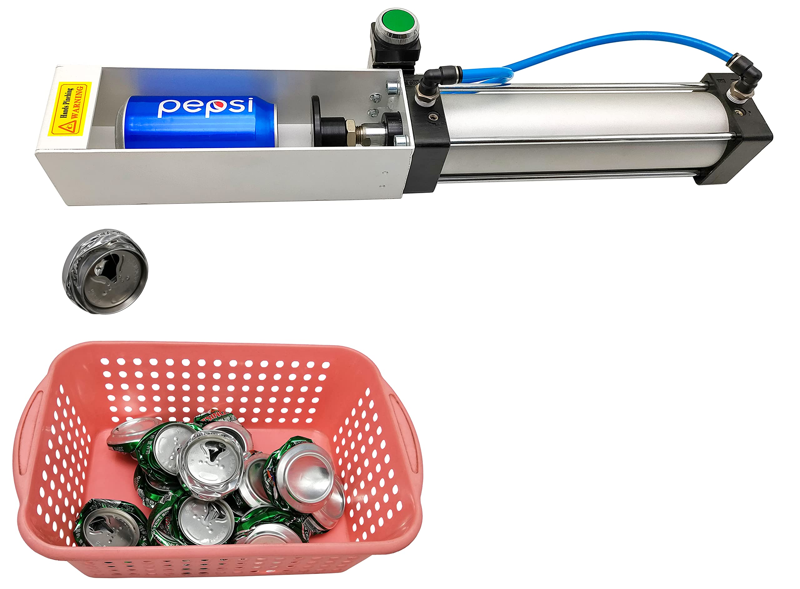 Pneumatic Air Cylinder Can Crusher (Countertop)