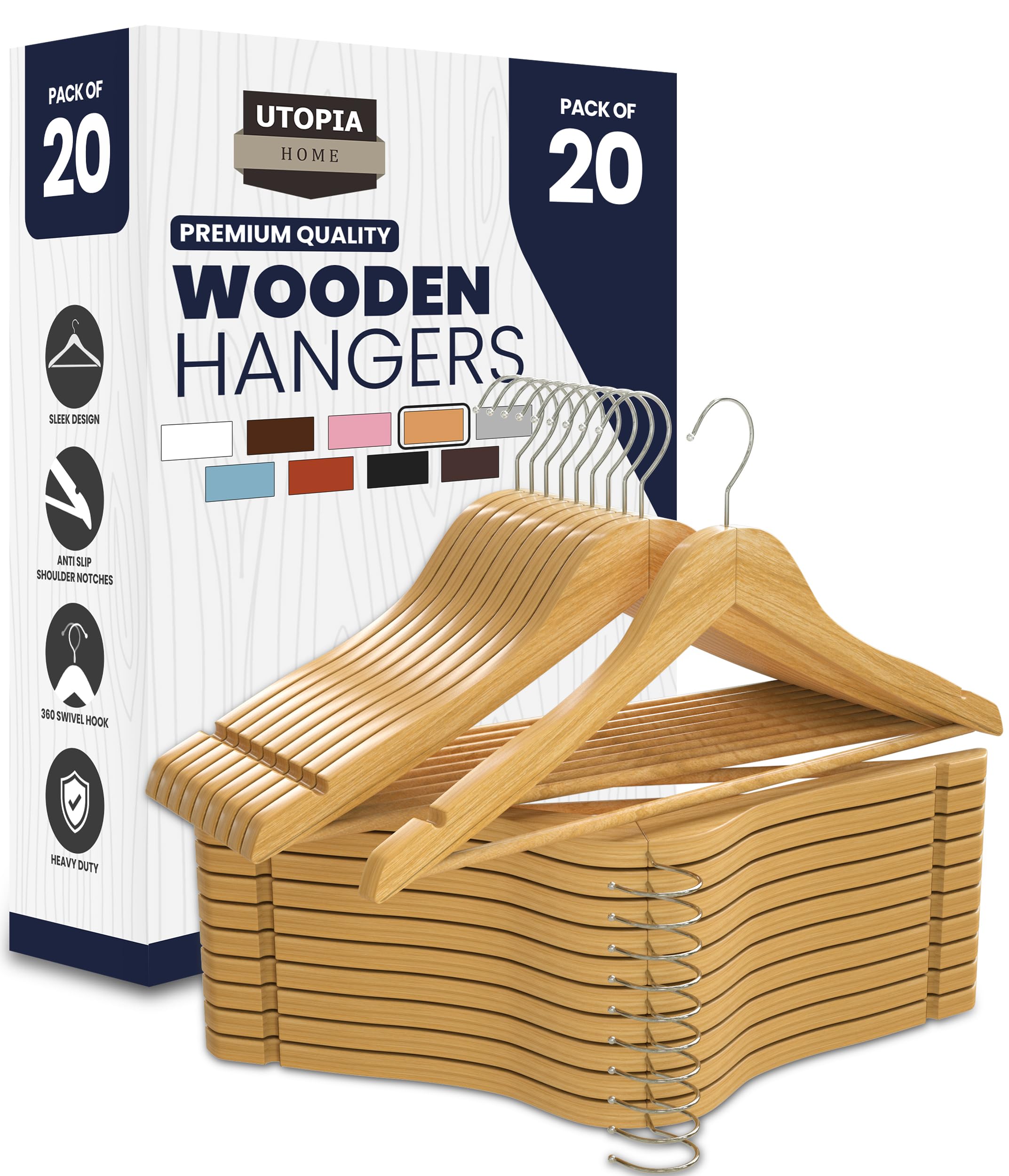 Utopia Home Wooden Hangers