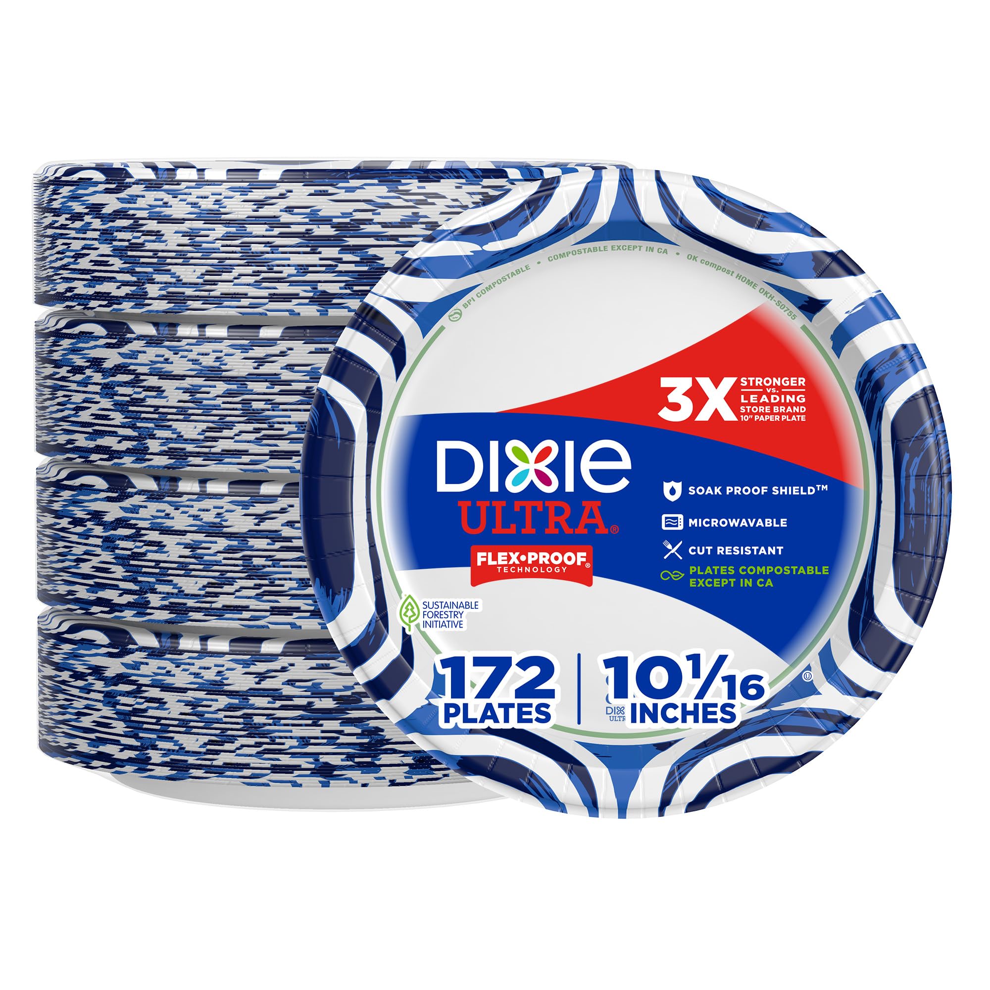 Dixie Ultra Large 10" Paper Plates (172 ct)