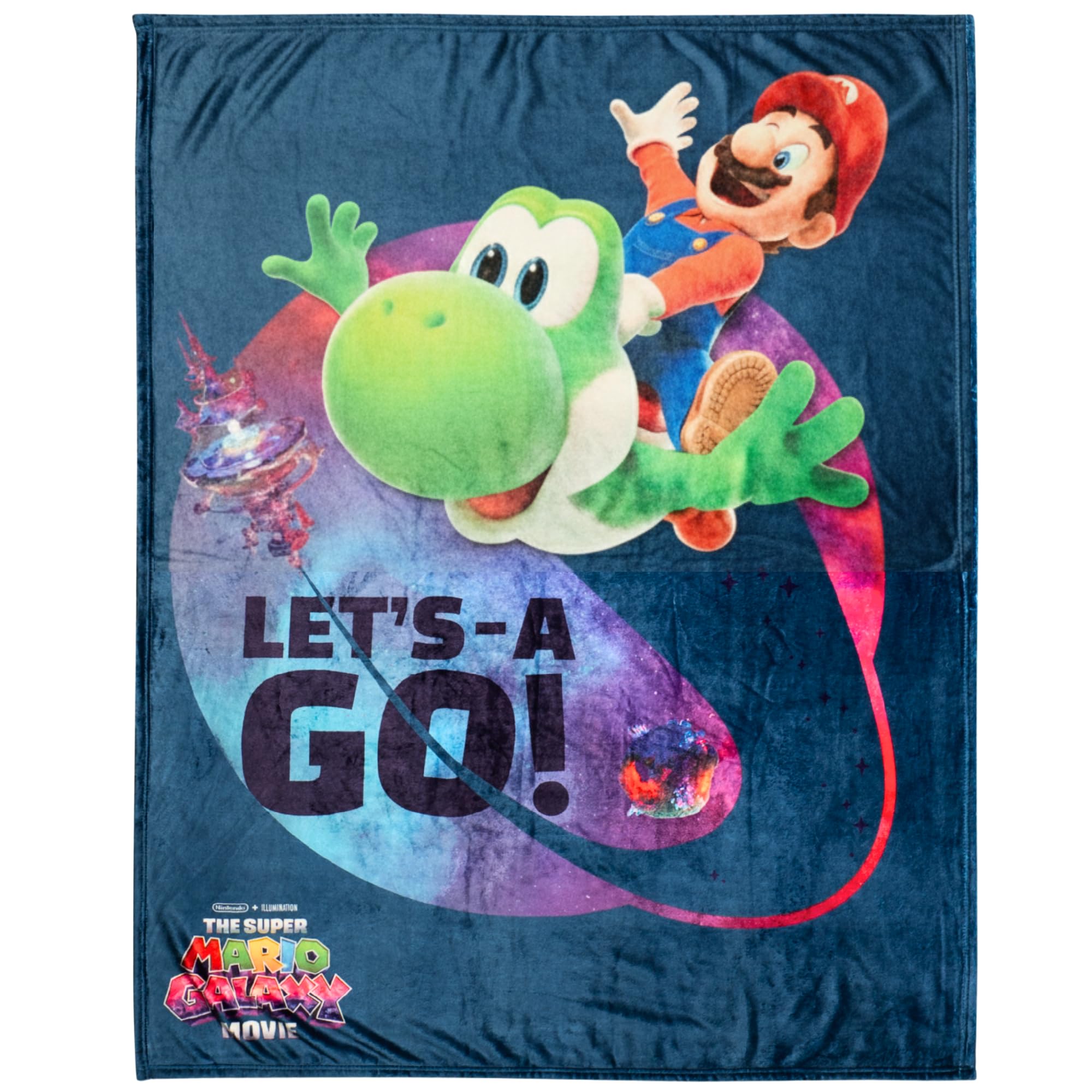 Franco Collectibles Mario & Yoshi Throw