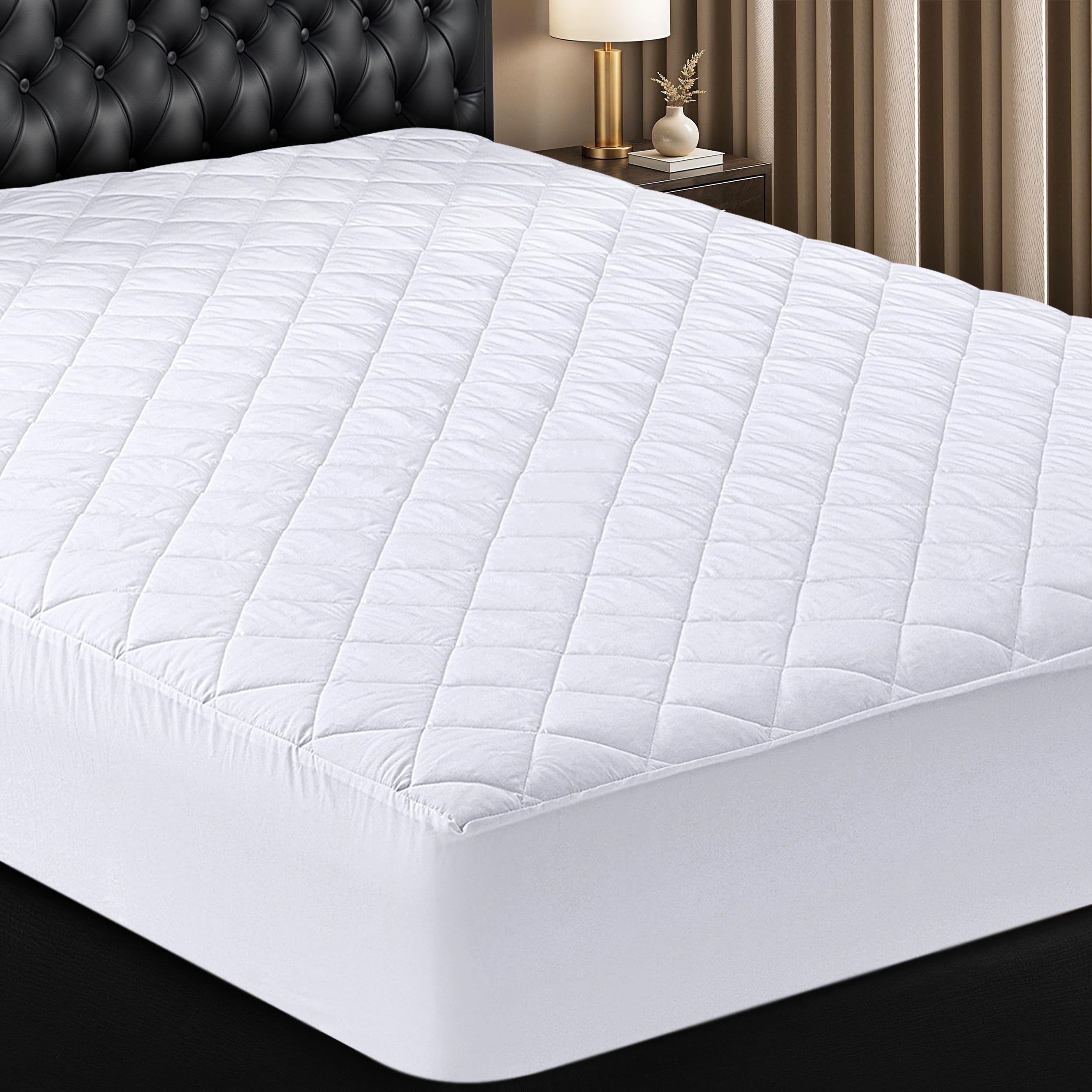 Utopia Bedding Quilted Fitted Mattress Pad — Queen