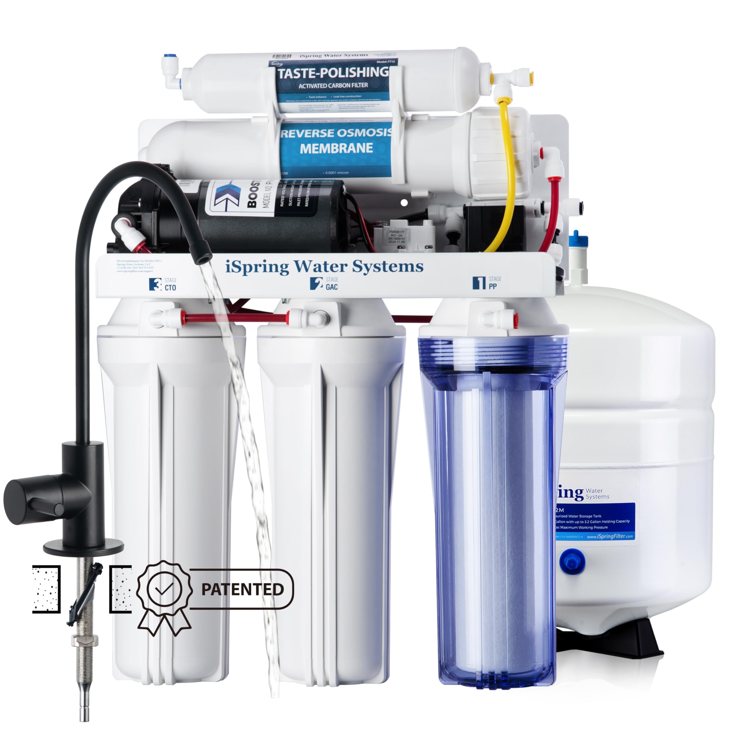 iSpring RCC7P 5‑Stage RO with Booster Pump