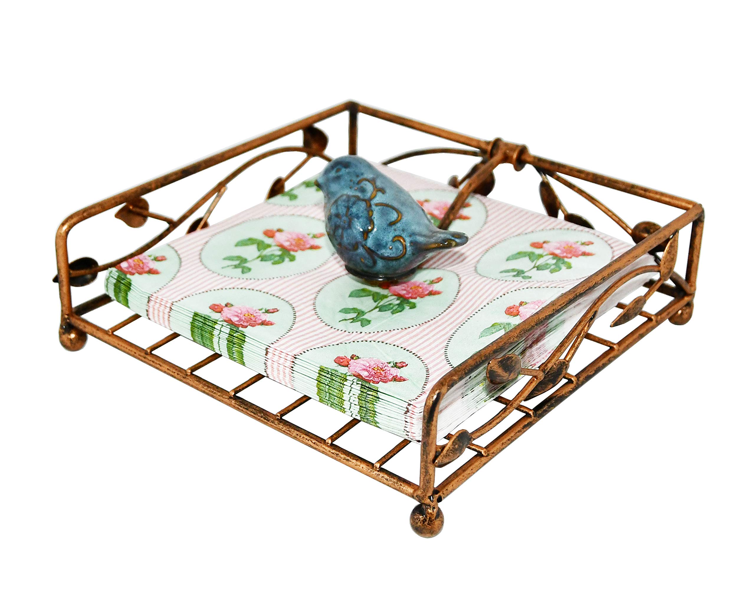 OwlGift Bronze Holder with Ceramic Bird