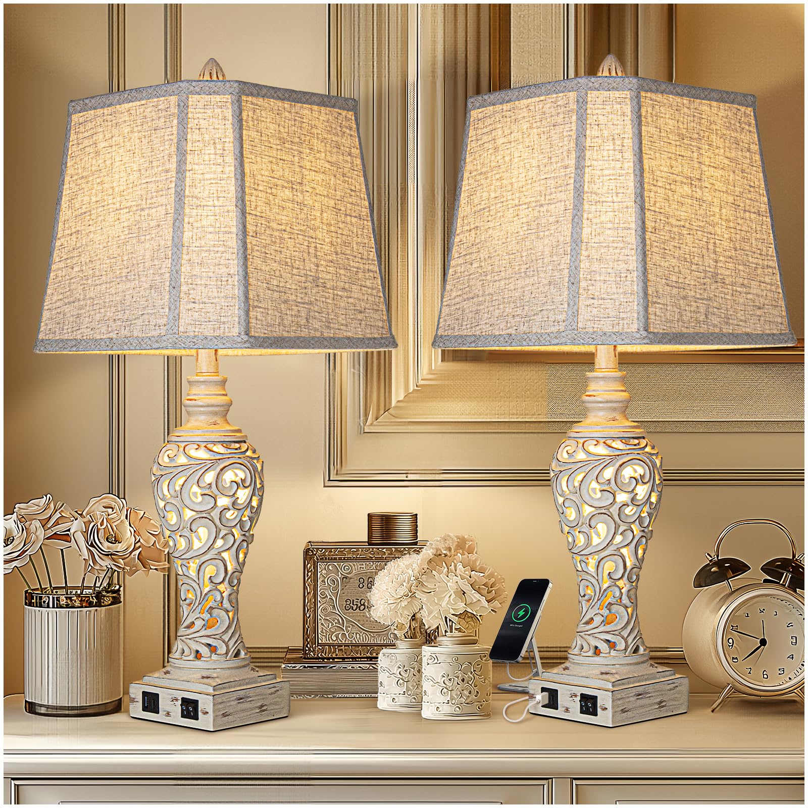 LuxSight 28.5" Table Lamps (Set of 2)