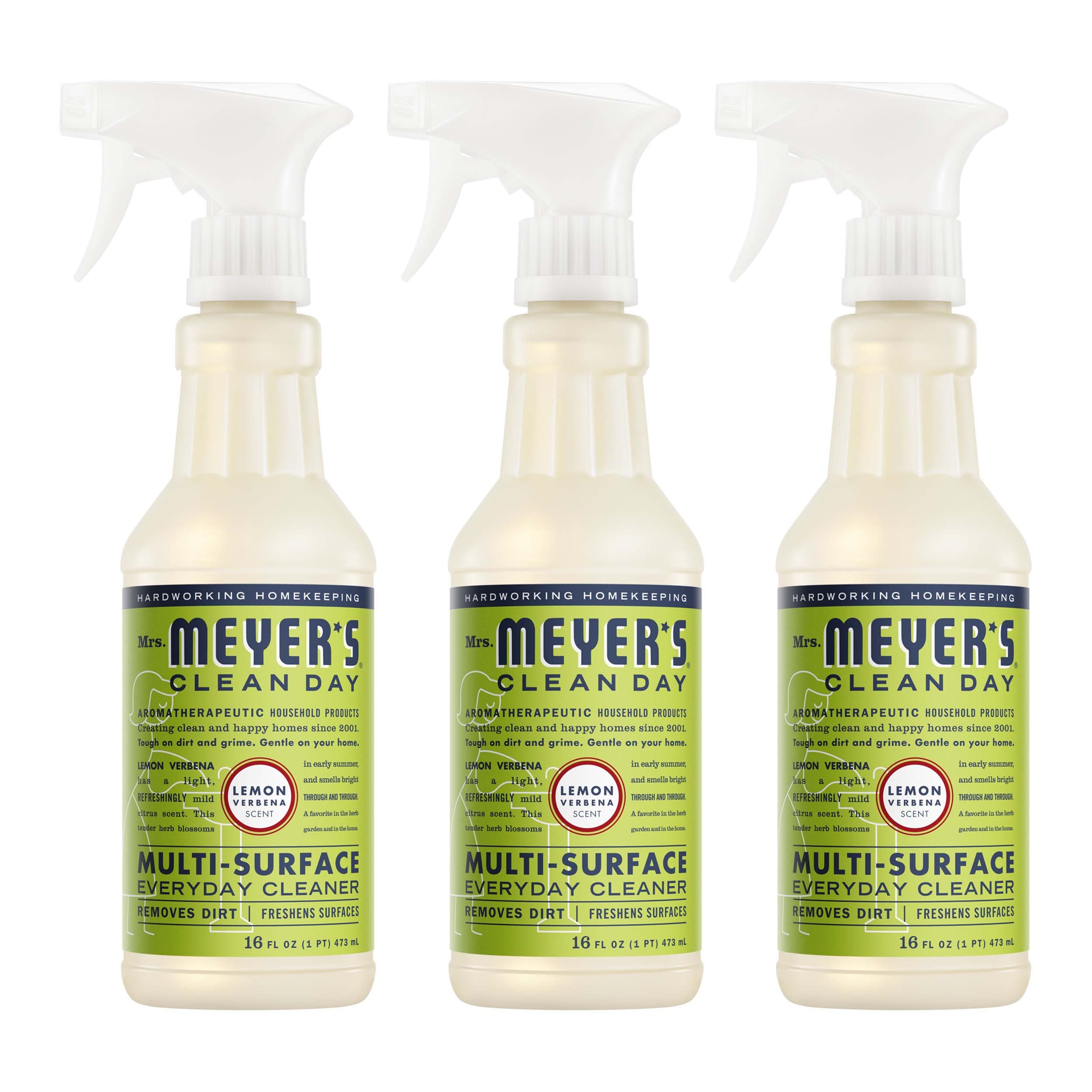 MRS. MEYER'S CLEAN DAY All-Purpose Cleaner Spray, Lemon Verbena (Pack of 3)