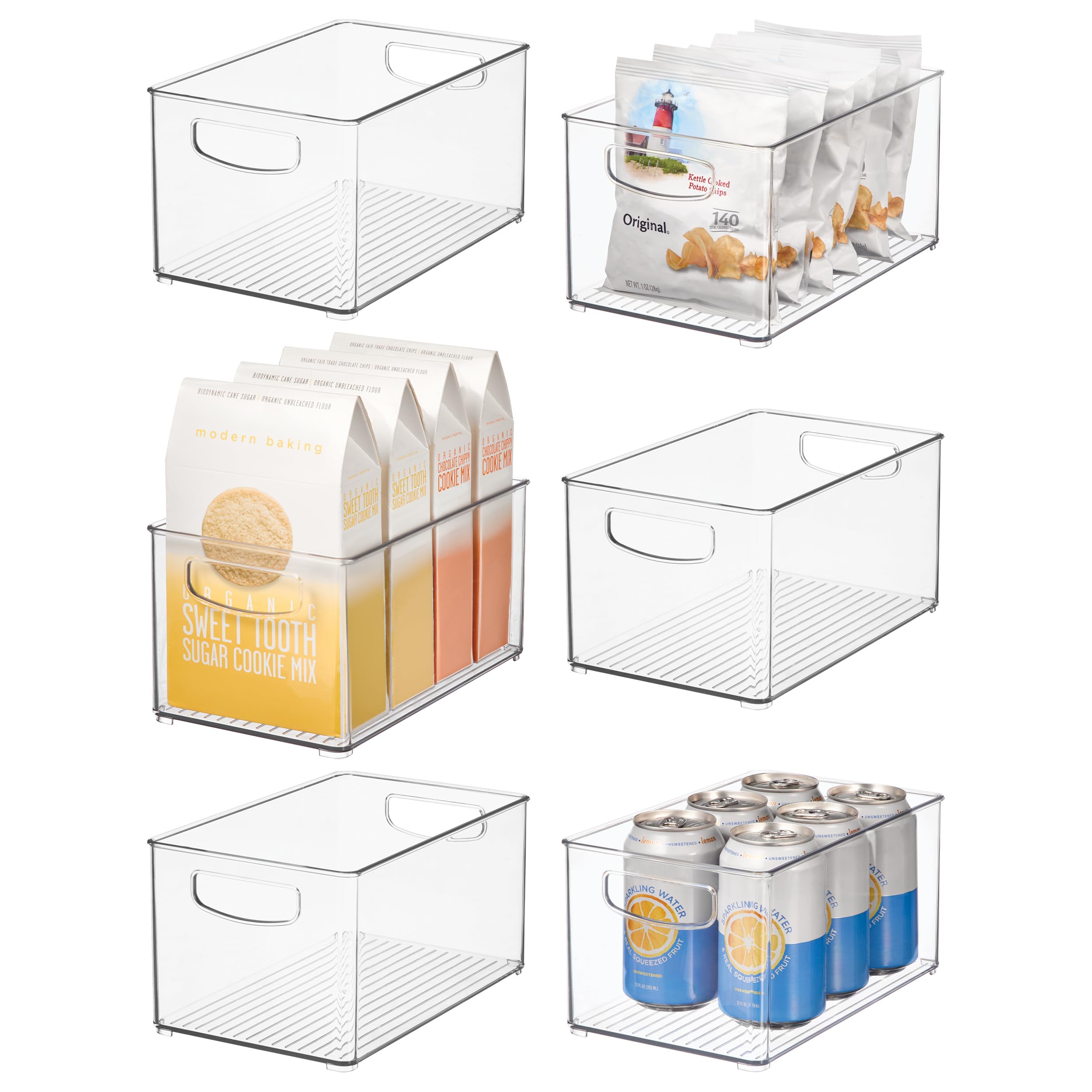 iDesign Stackable Clear Plastic Bins
