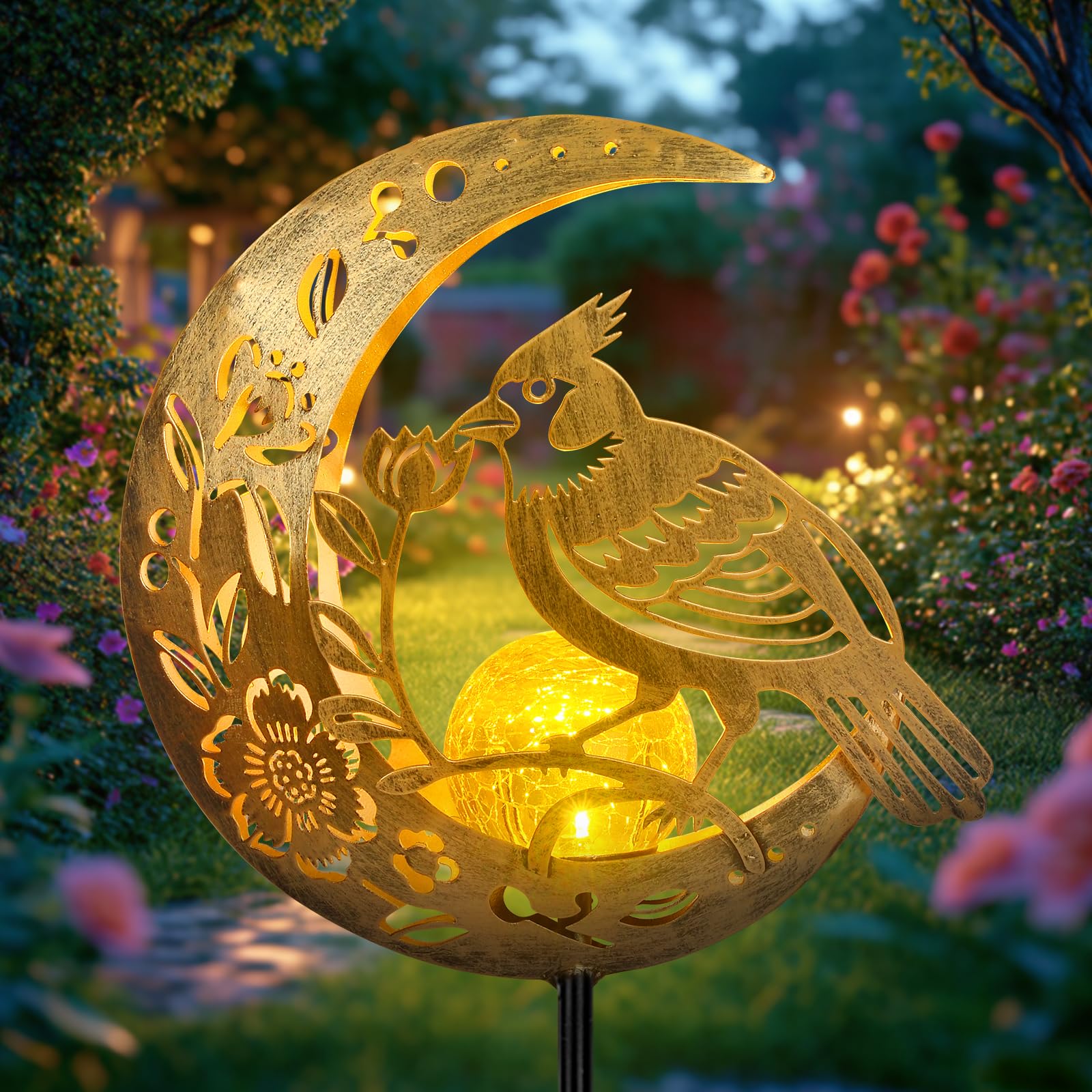 Solar Phoenix Bird Garden Stake Lights