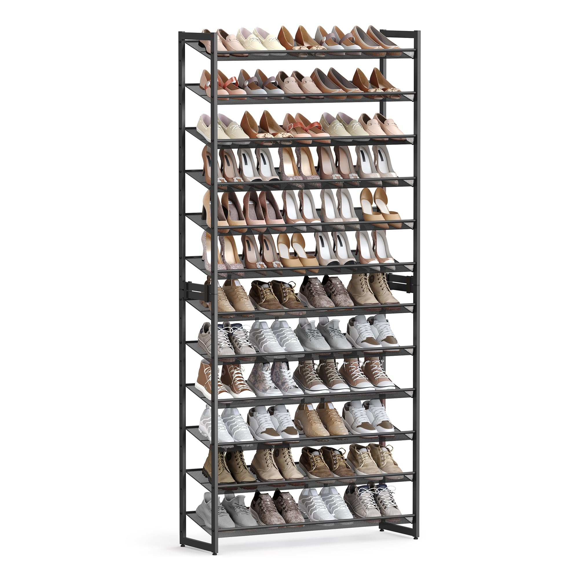 SONGMICS 12-Tier Metal Shoe Organizer