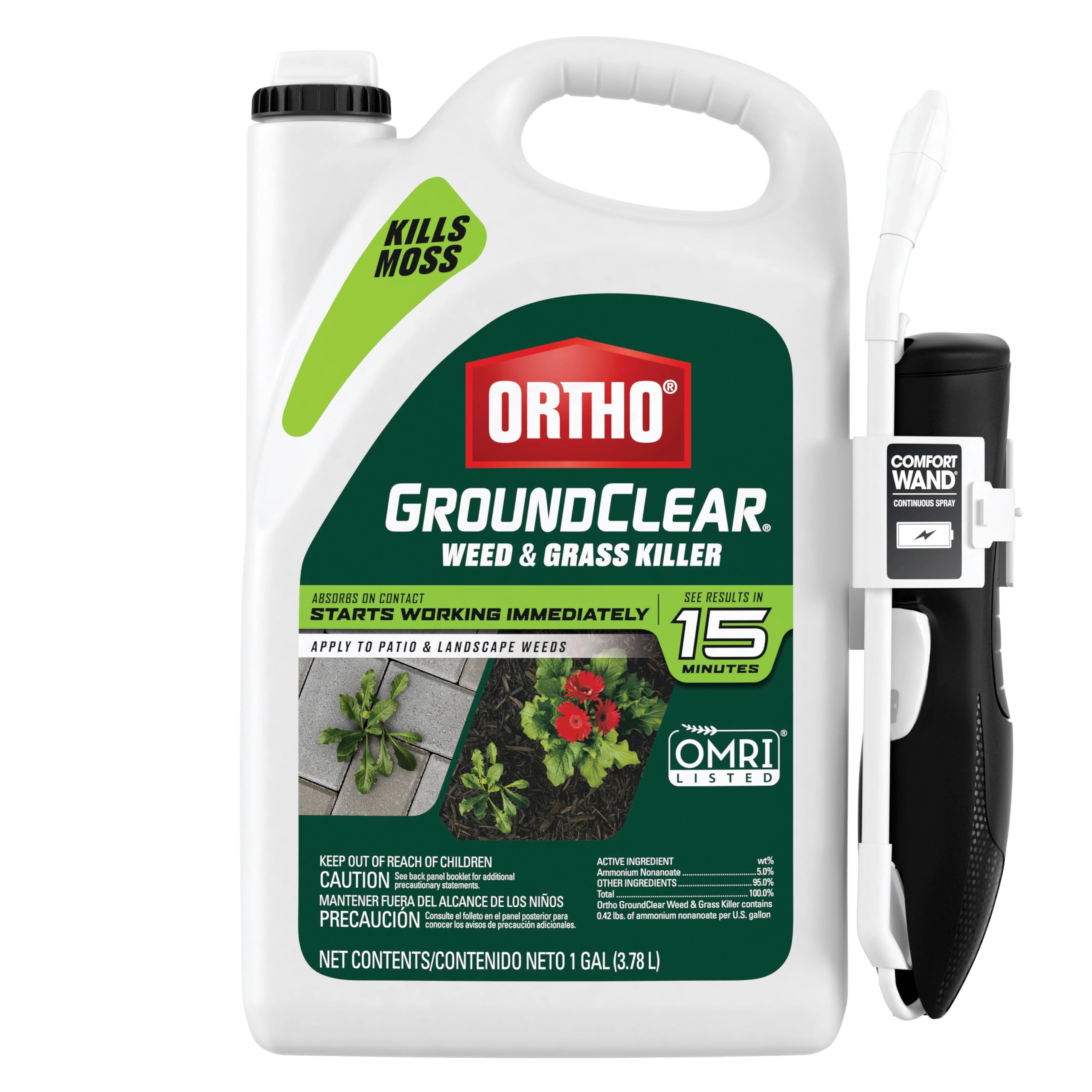 Ortho GroundClear Weed & Grass Killer with Comfort Wand — OMRI Listed Ready-to-Use