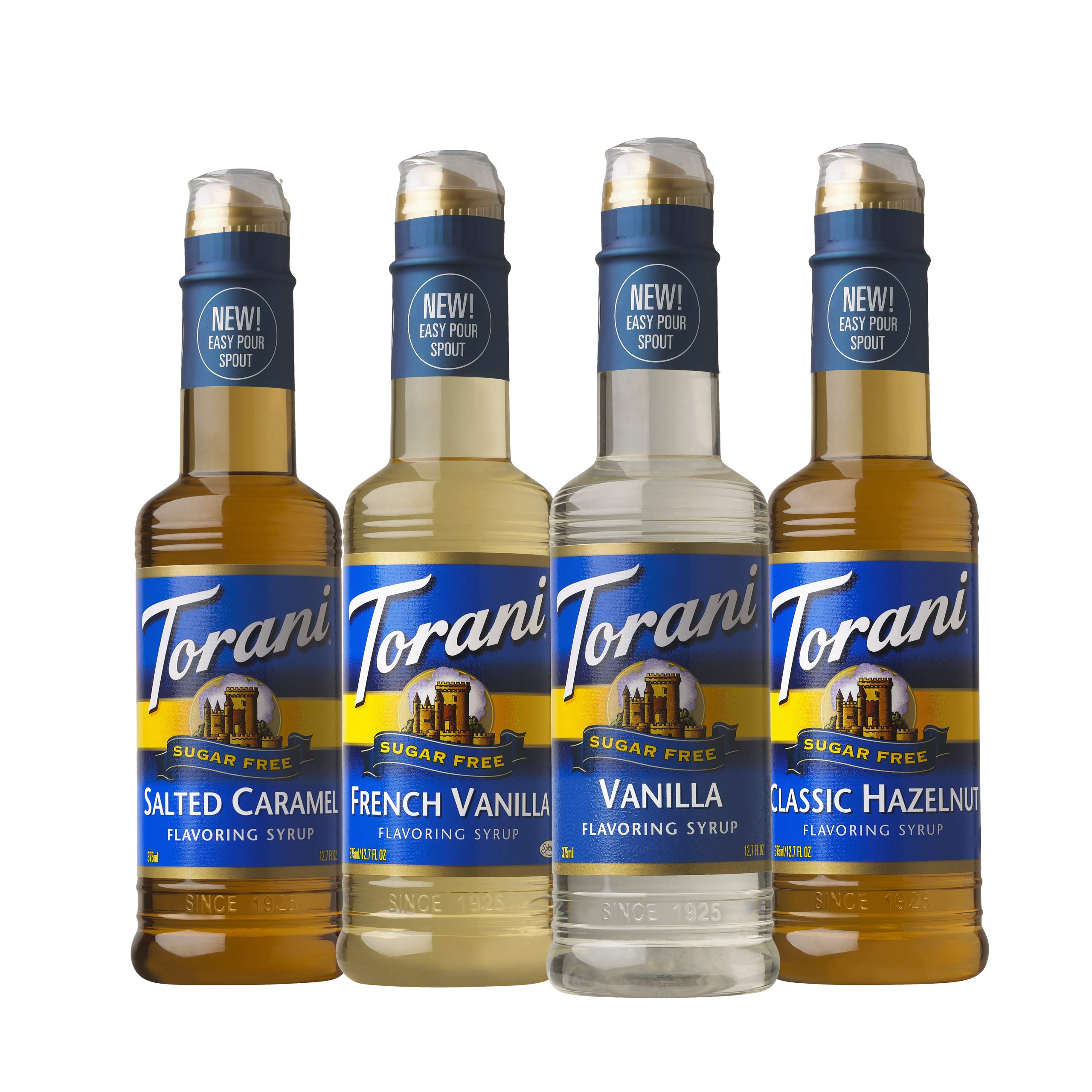 Torani Sugar Free Syrup, Coffeehouse Variety Pack, 12.7 Ounce (Pack of 4) Sugar Free Coffeehouse Variety Pack 12.7 Fl Oz (Pack of 4)