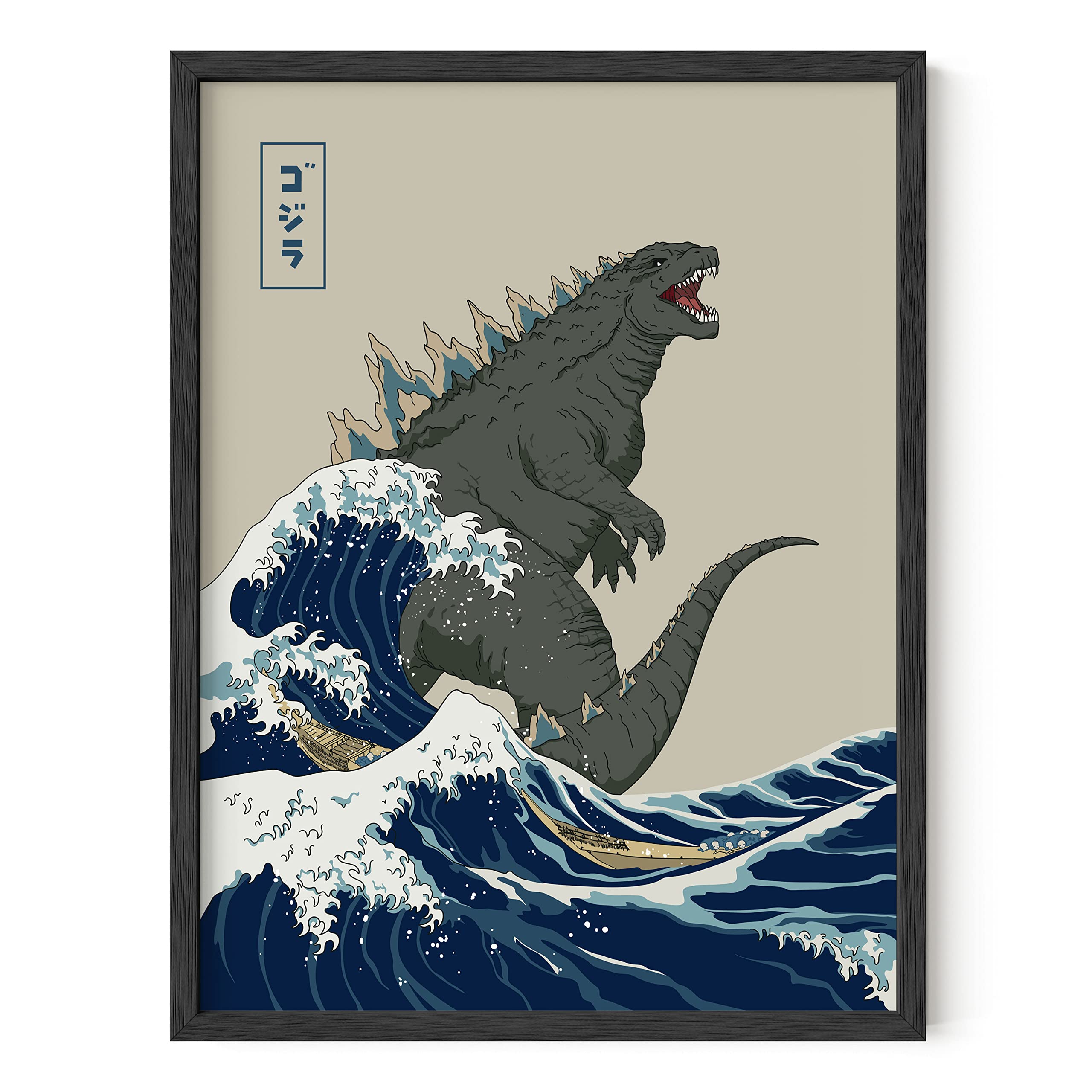 HAUS AND HUES Japanese Monster Poster - King of Monsters Wall Art (Unframed 12x16)