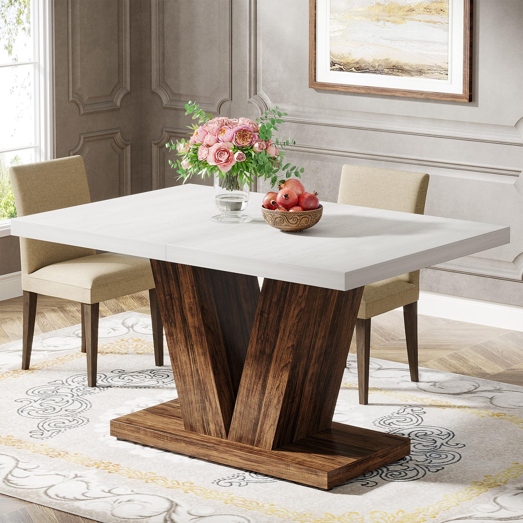 Tribesigns 47-Inch Farmhouse Dining Table