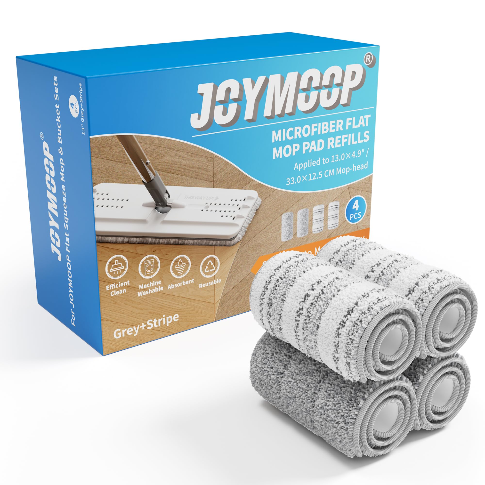 JOYMOOP Microfiber Flat Mop Refills