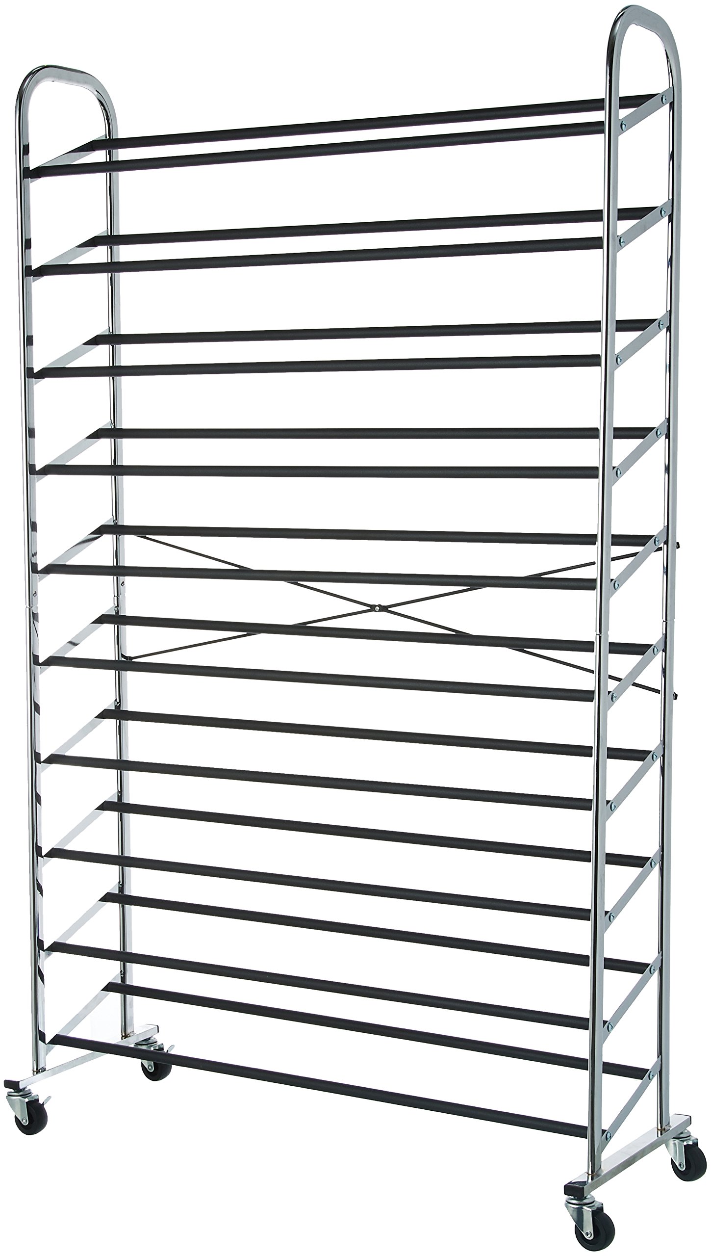 Amazon Basics 50-Pair Rolling Shoe Rack