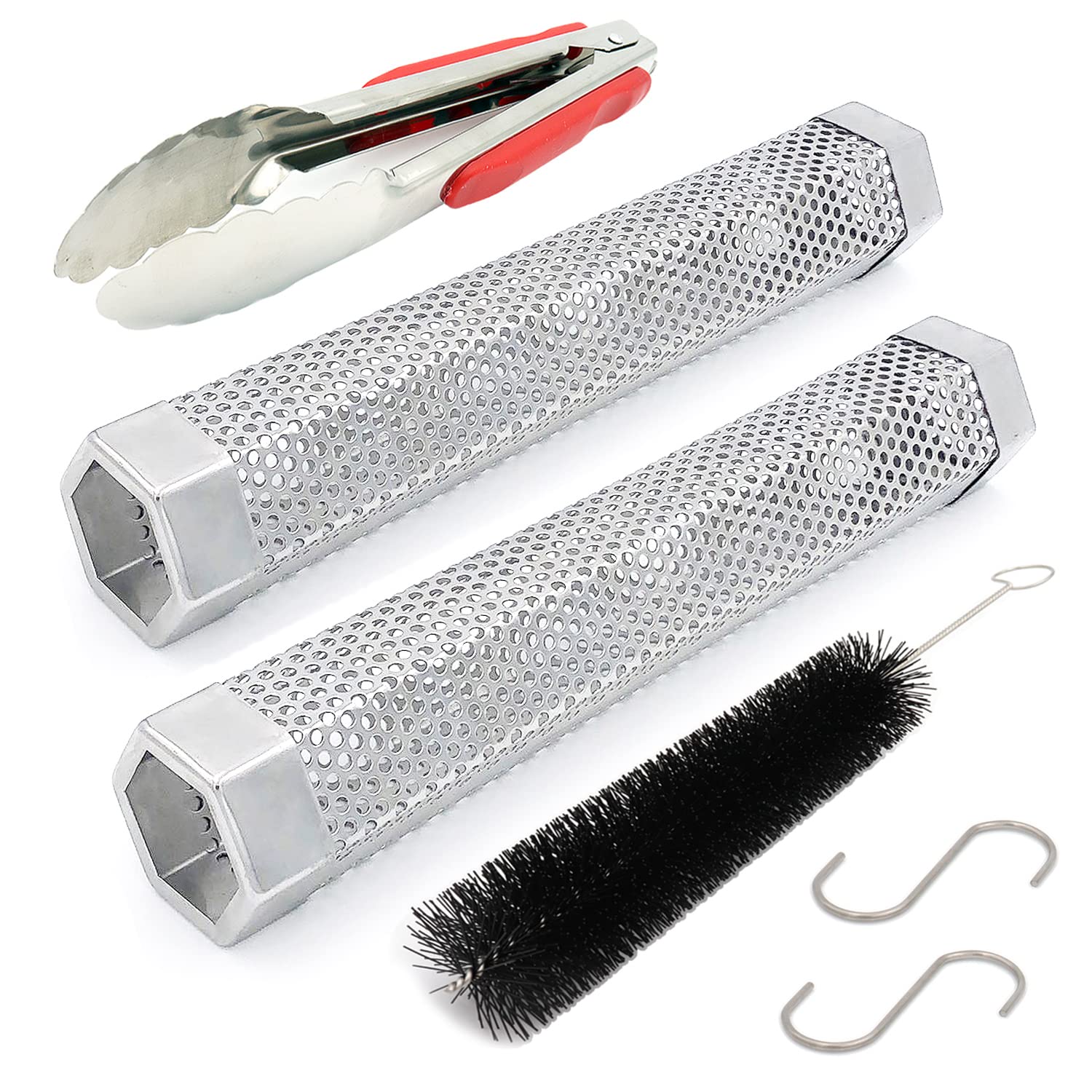 2-Pack 12-inch Stainless Smoker Tubes with Tools