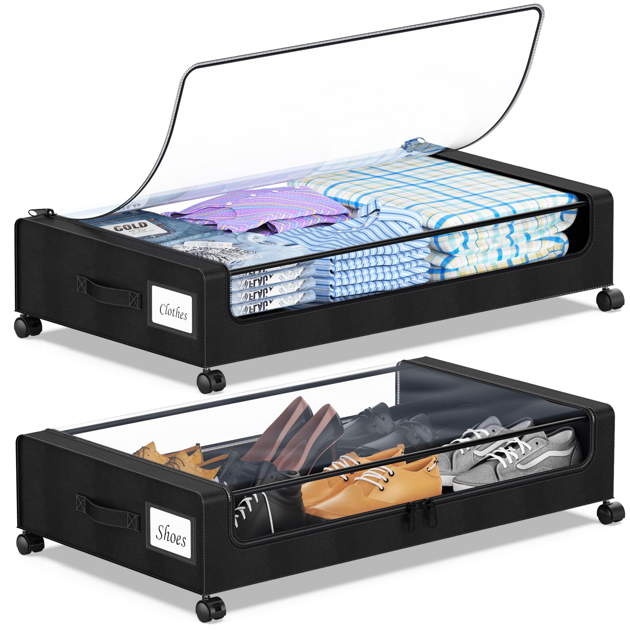 YAASHEEN Rolling Under-Bed Storage (2-Pack)