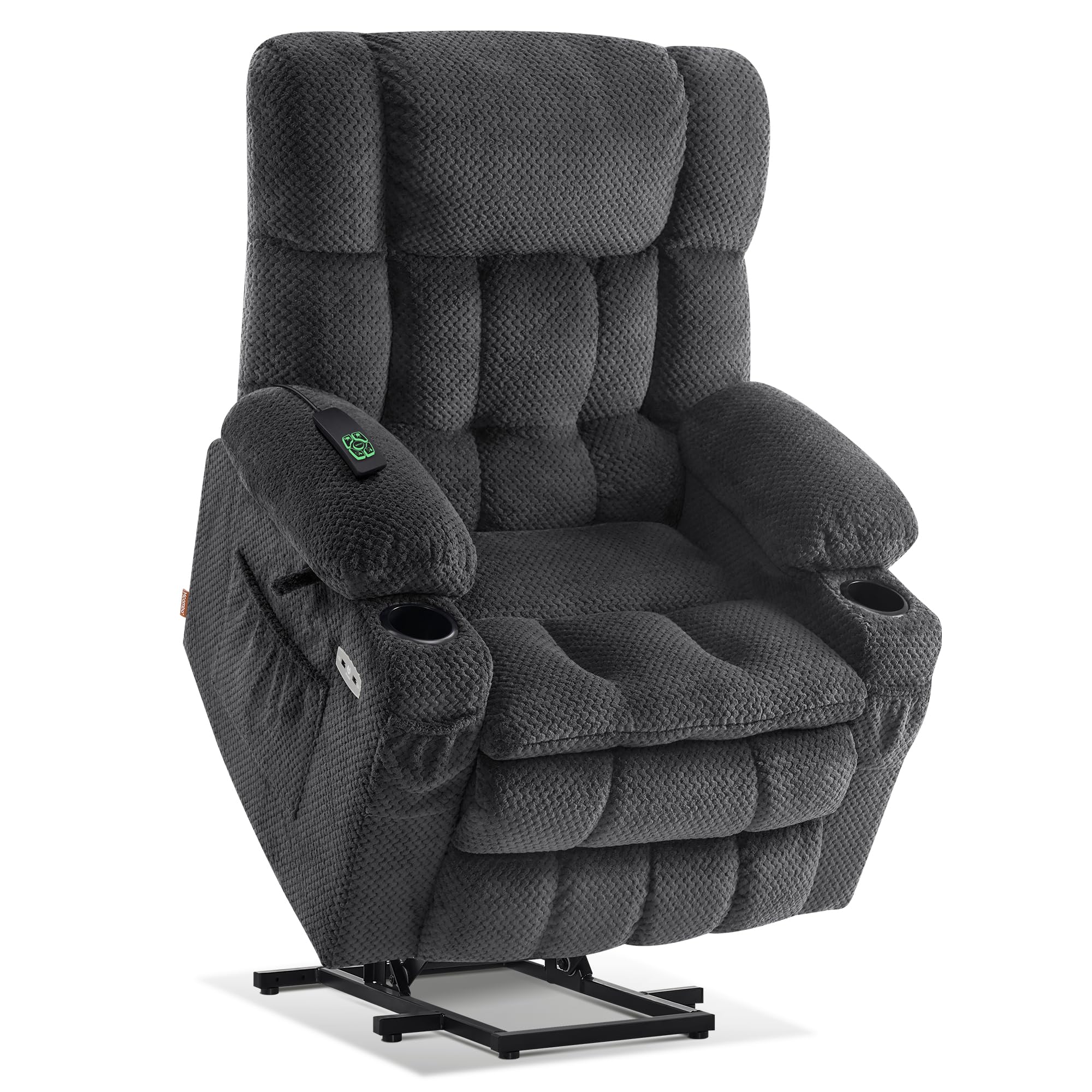 MCombo Dual Motor Recliner (Fabric, Dark Gray)