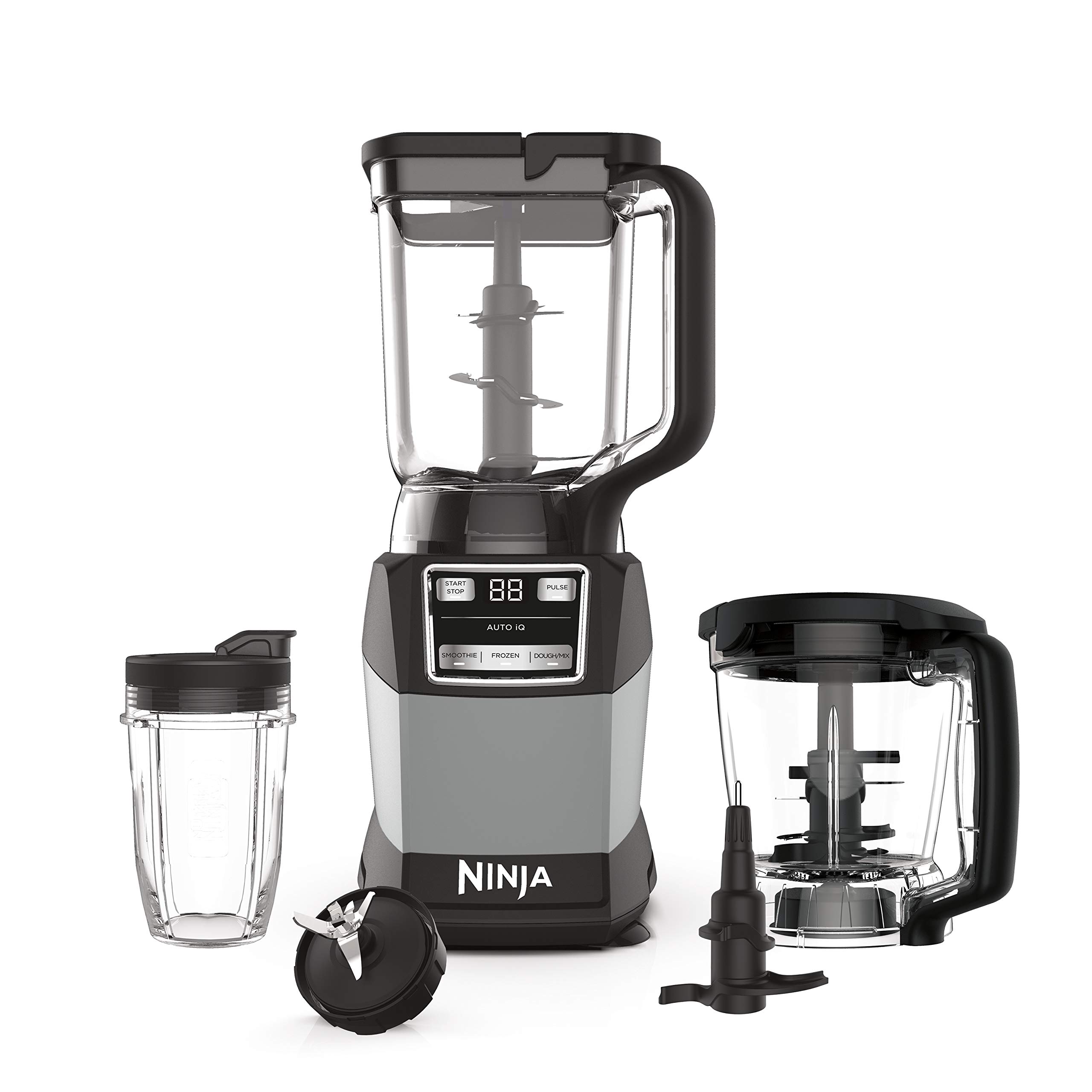 Ninja Compact Kitchen System, 1200W, 3 Functions with Auto-iQ (72-oz Pitcher, 40-oz Processor)