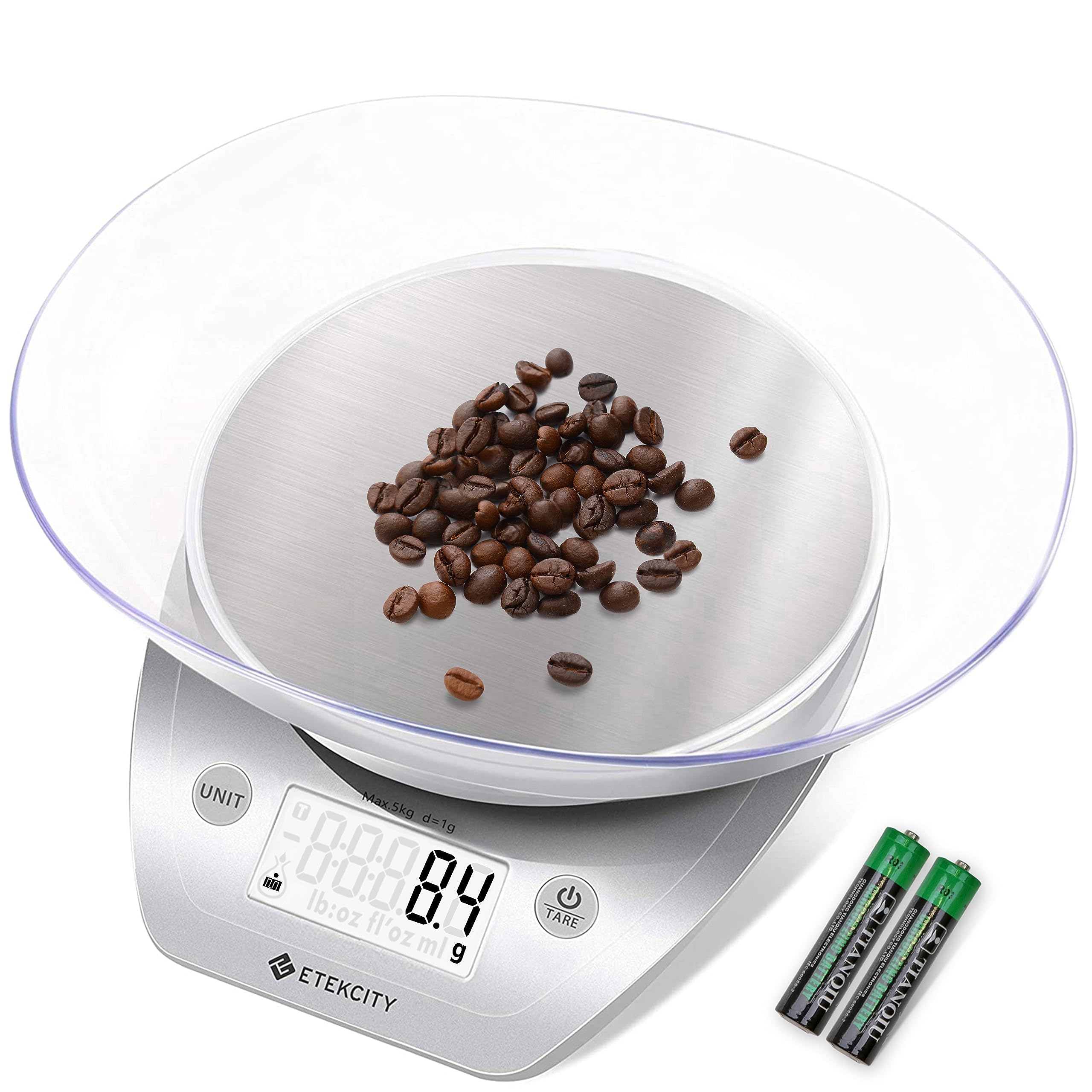 Etekcity 0.1g Food Kitchen Scale with Detachable Bowl and Dual Increments