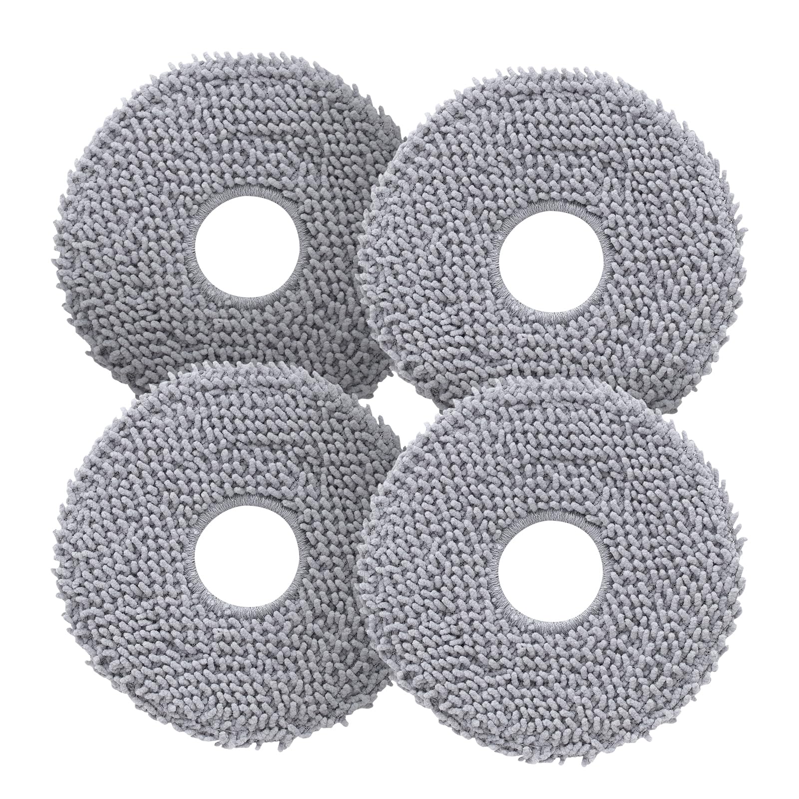 roborock 4 Pack Microfiber Mop Cloths for QV 35A/QV 35S/QR 5T7/QR 598/QR 798/QR T78/Qrevo L/QV 798/QX Revo Plus/QR5980/QR7980/QR7985 Robot Vacuum Cleaner, Mop Pad Replacement Accessories Mop Cloth-1