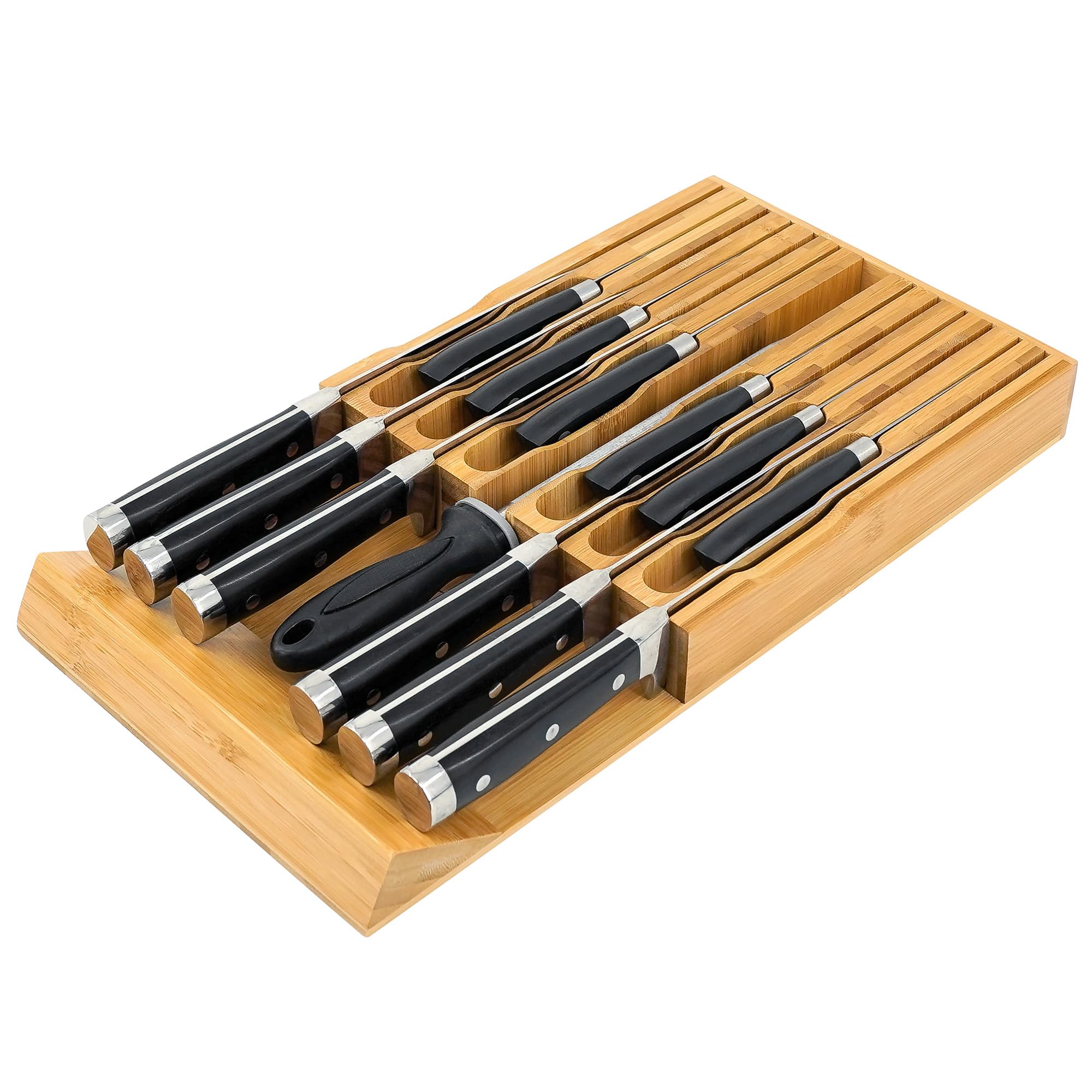 VaeFae Bamboo In-Drawer Knife Block (12)