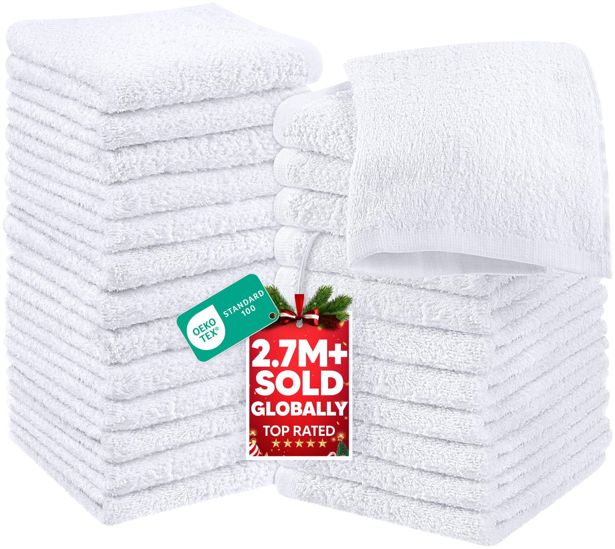 Utopia Towels Cotton Washcloths (24-Pack)