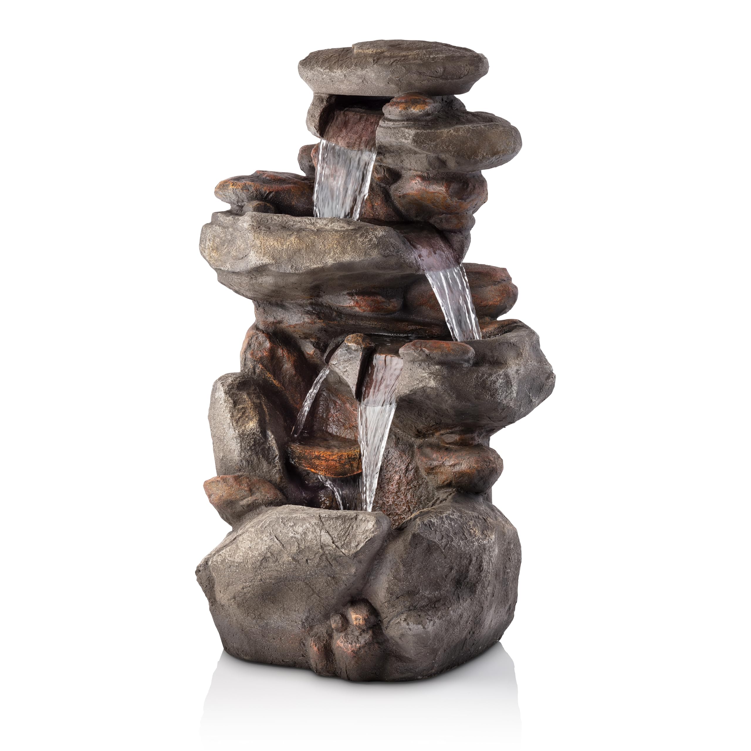 Alpine Corporation 4-Tier Rock Floor Fountain