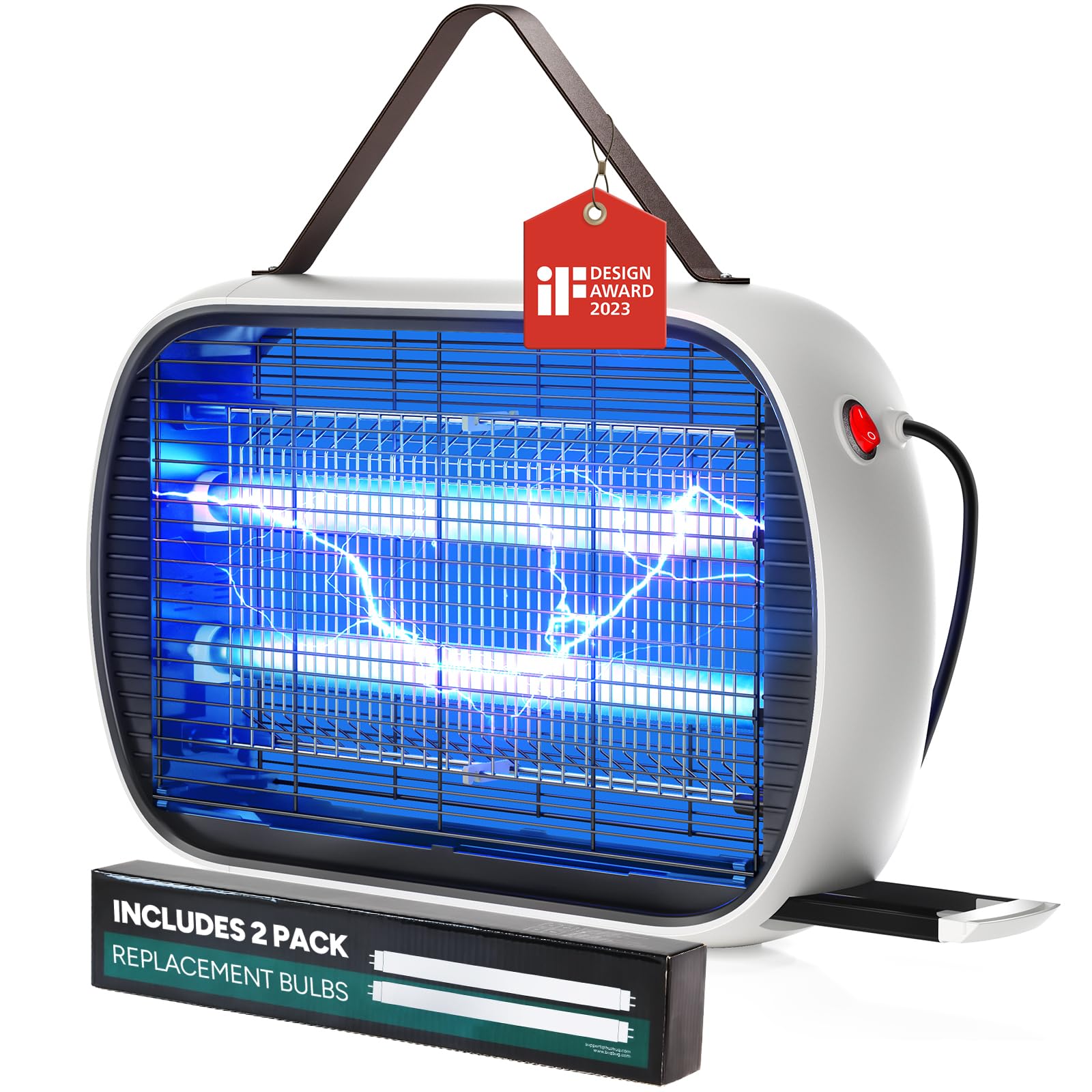 Buzbug Bug Zapper — 20W Indoor Unit, Includes Two Replacement Bulbs