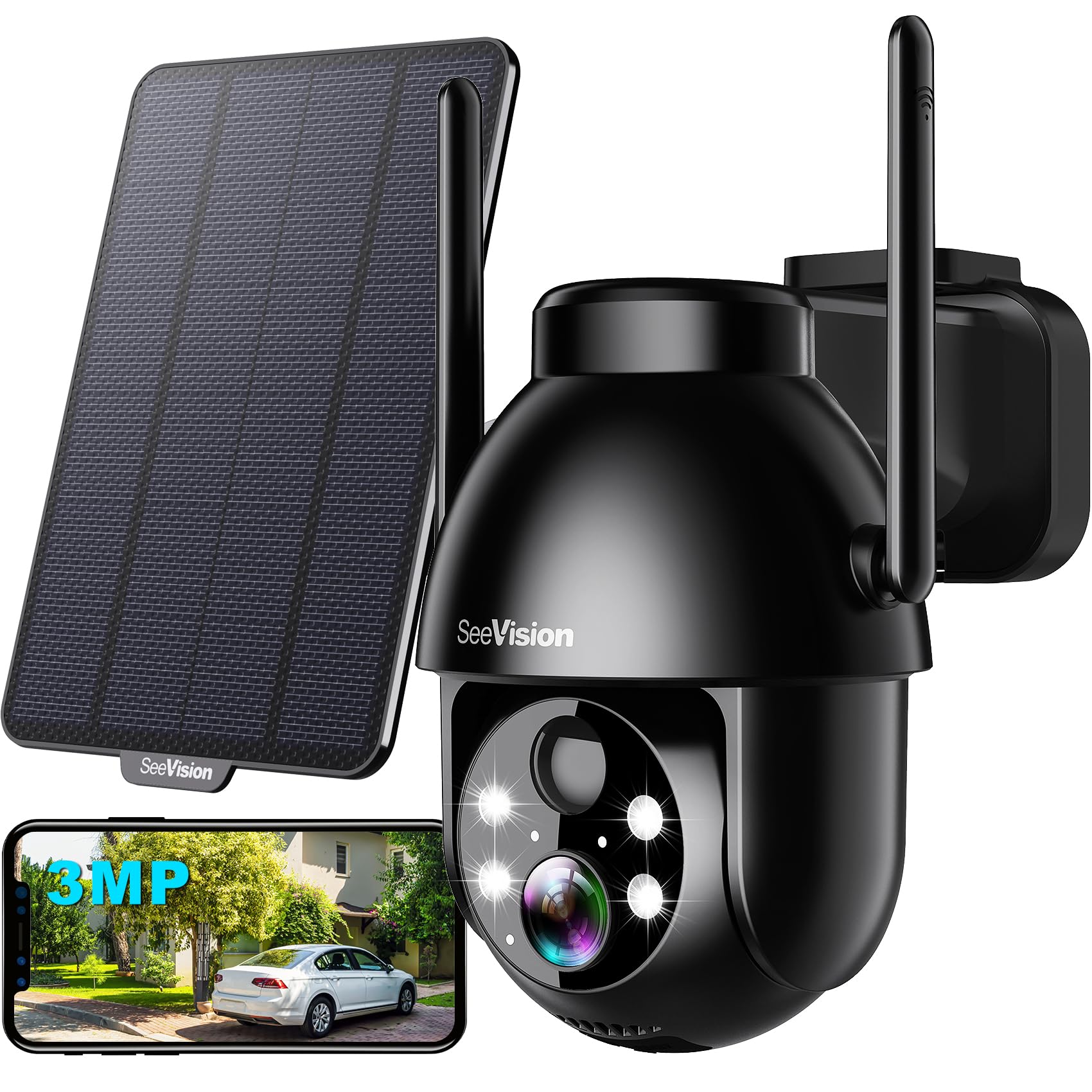 SeeVision 3MP PTZ Solar Camera
