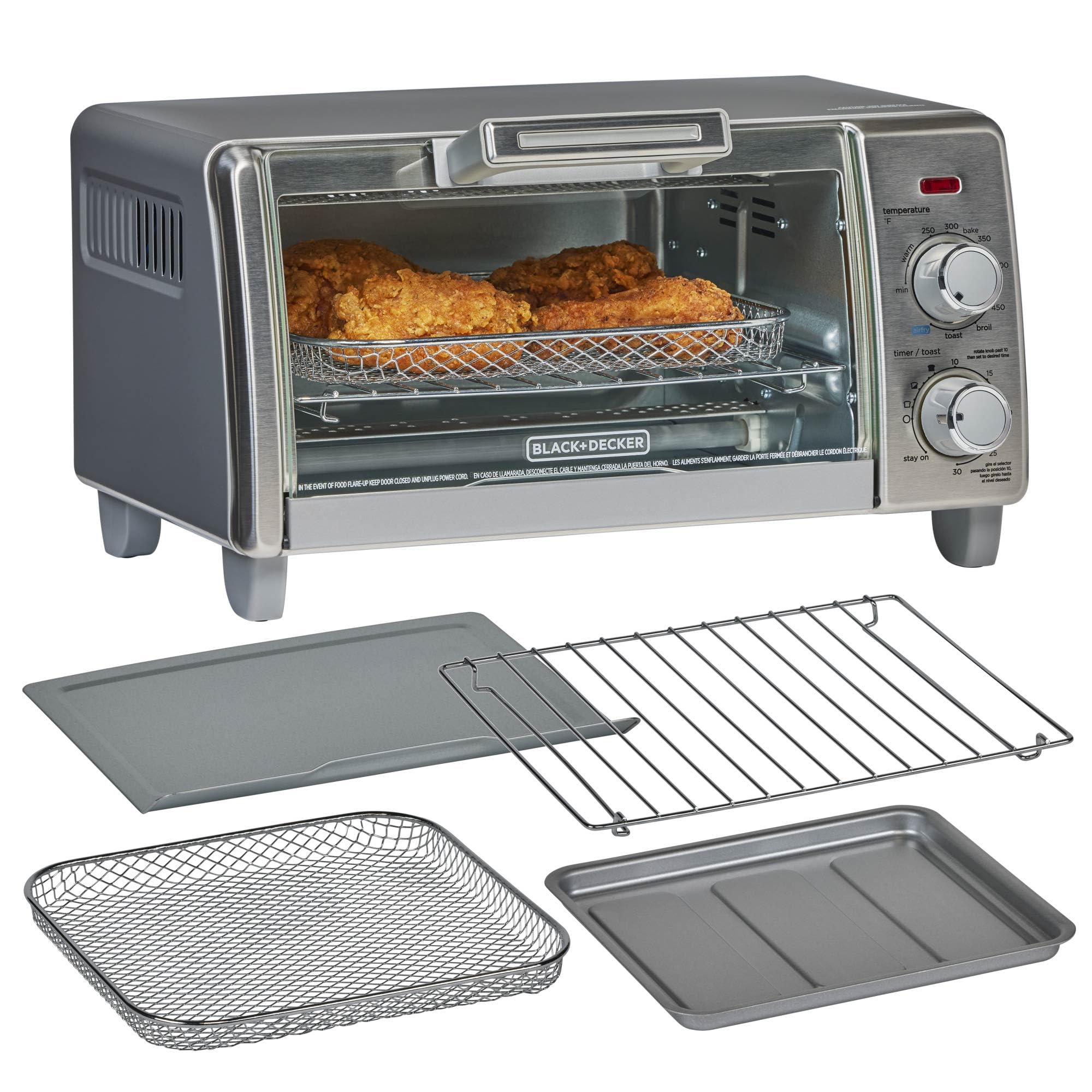 BLACK+DECKER Crisp 'N Bake Air Fry Countertop Convection Toaster Oven