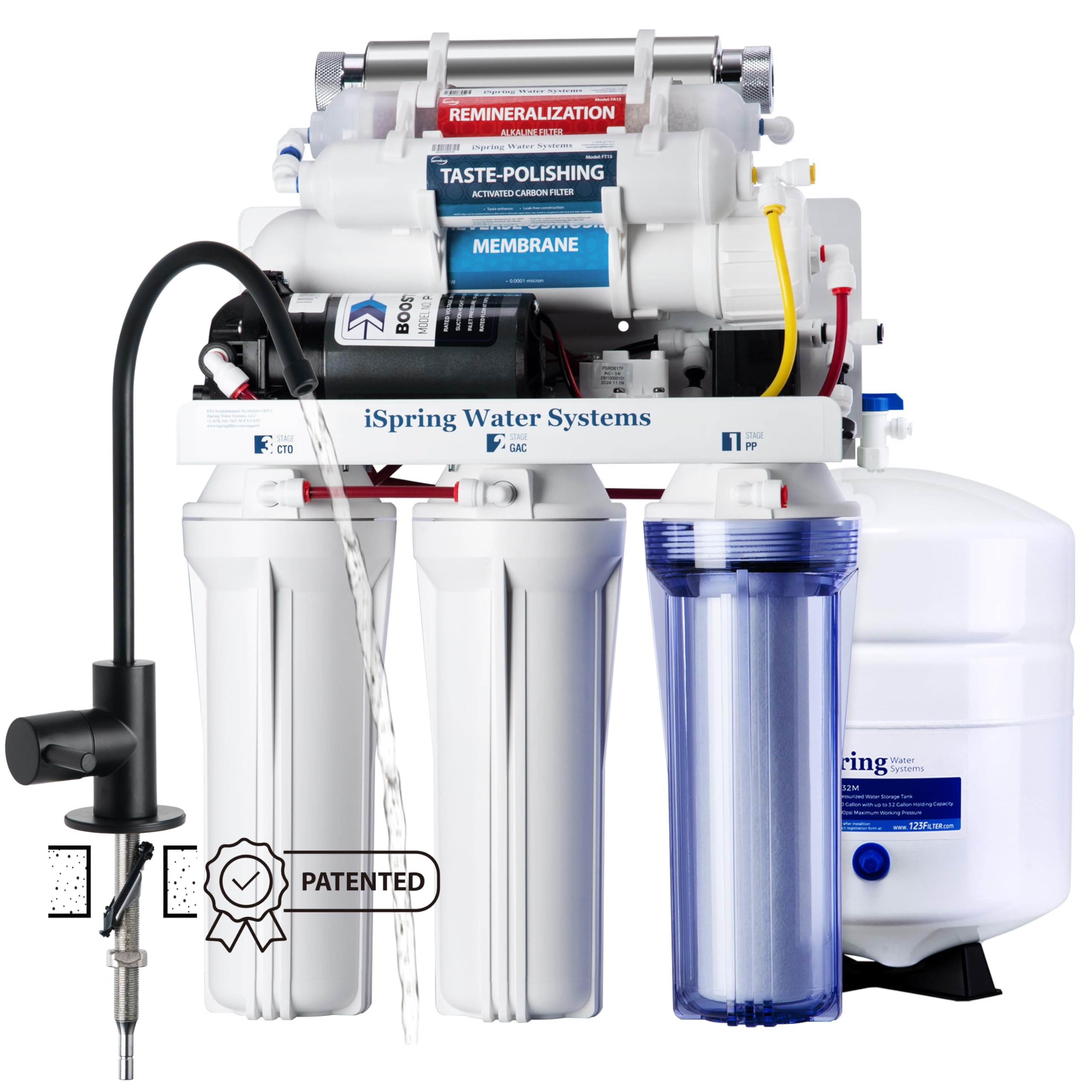 iSpring RCC1UP 7‑Stage RO with Booster Pump