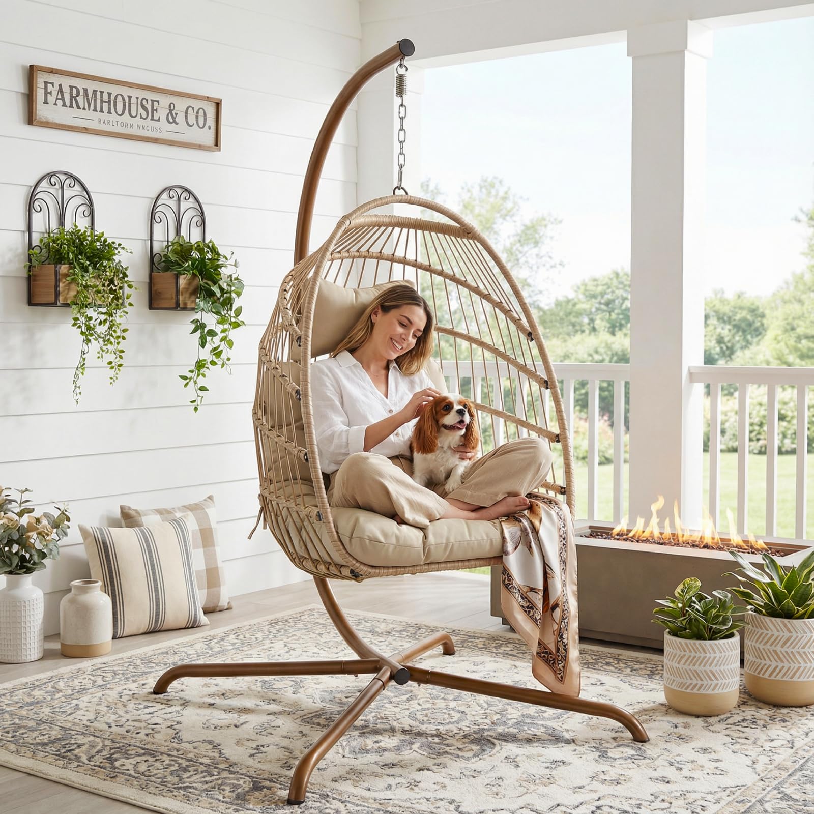 RADIATA Outdoor Swing Egg Chair