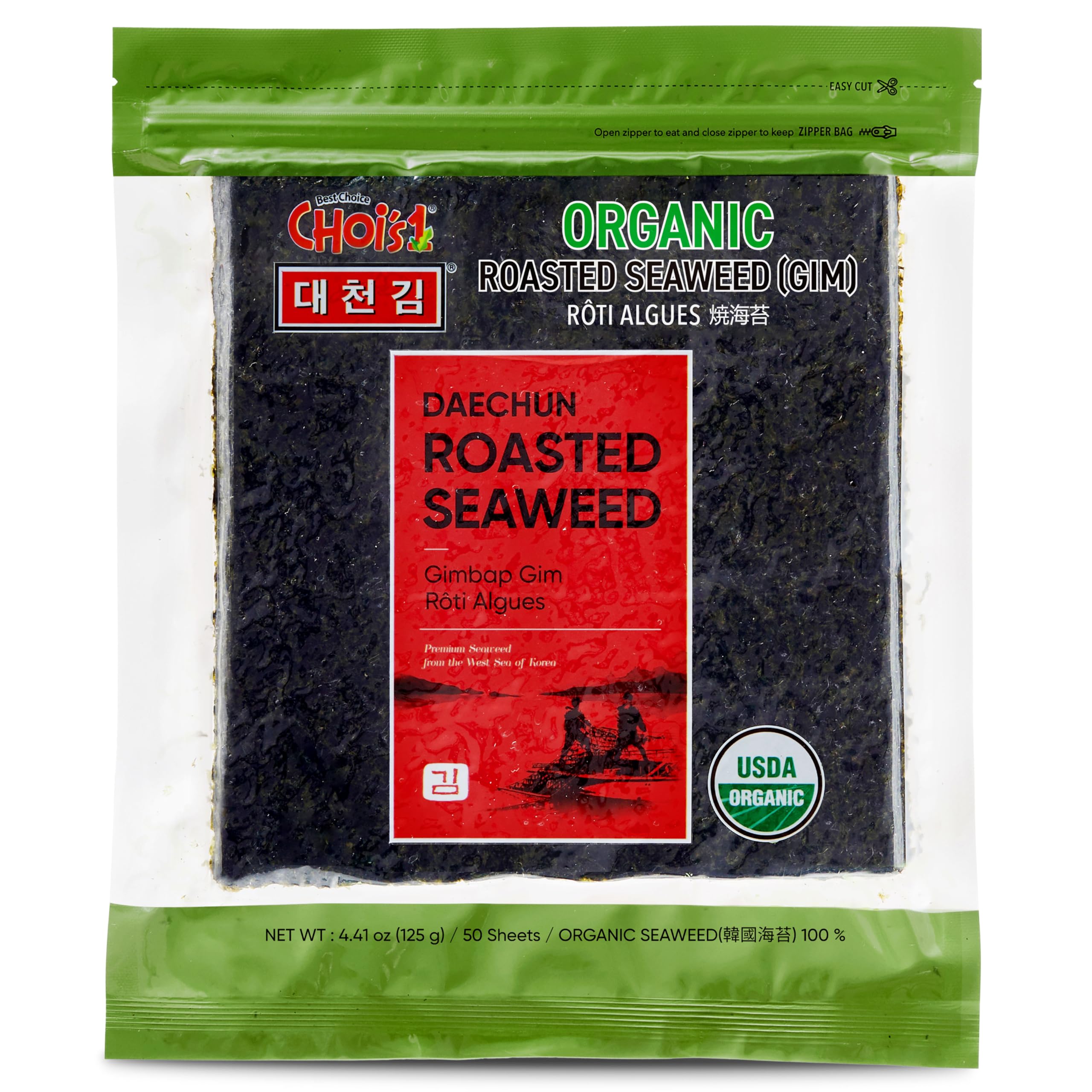Daechun Organic Roasted Seaweed (50 sheets)